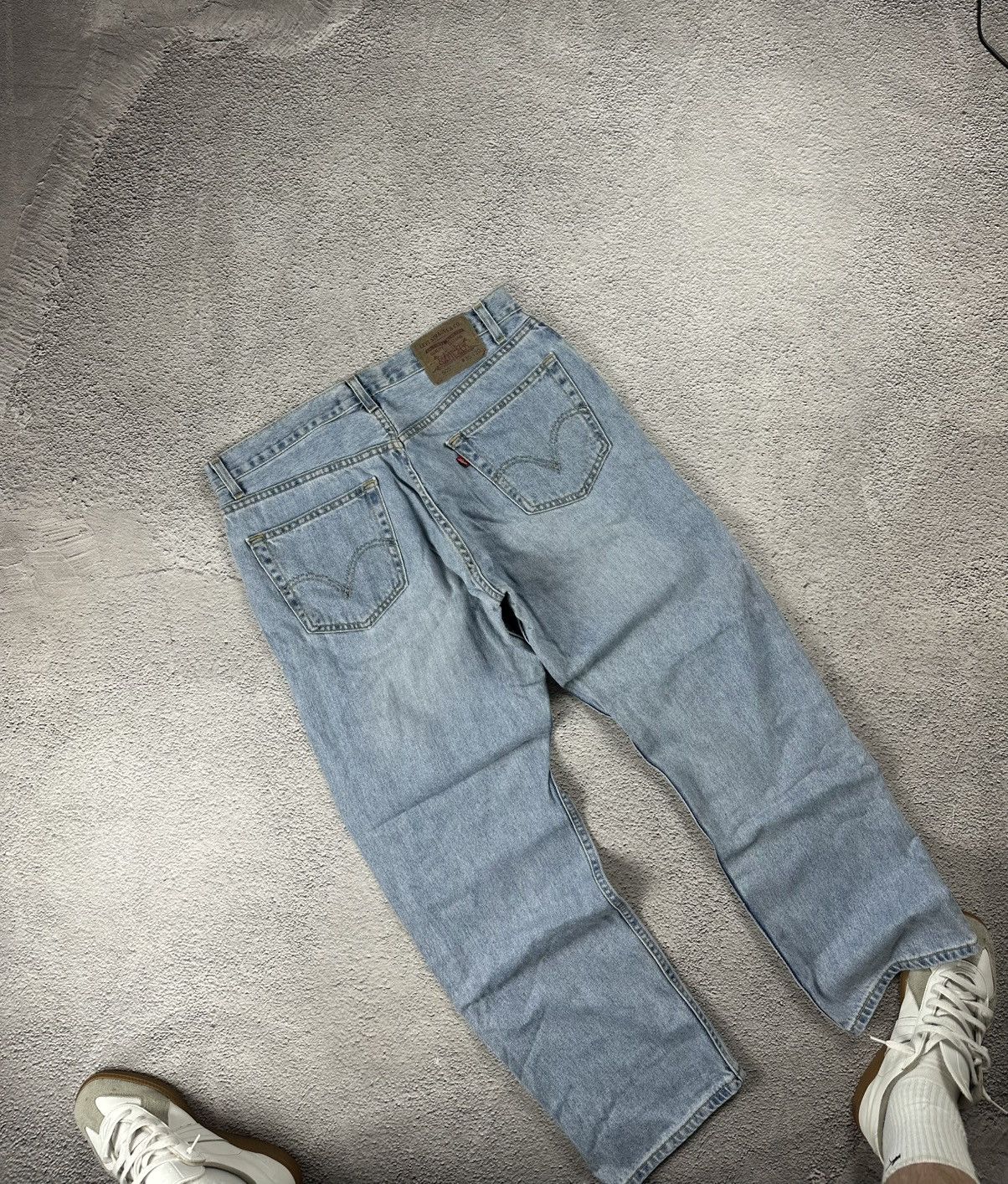 Levi's Vintage Clothing Vintage Levi’s 505 Denim Jean Blue Baggy Faded 90s Regular Size US 36 / EU 52 - 3 Thumbnail