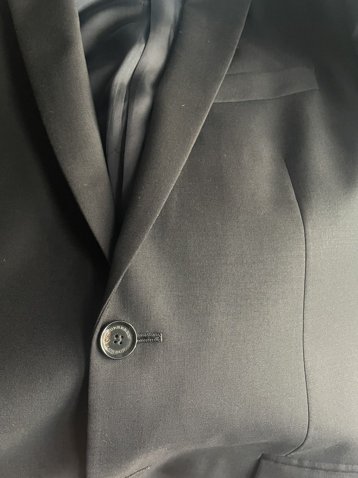 Burberry Black Virgin Wool Blazer (50R) Size 40R - 7 Thumbnail