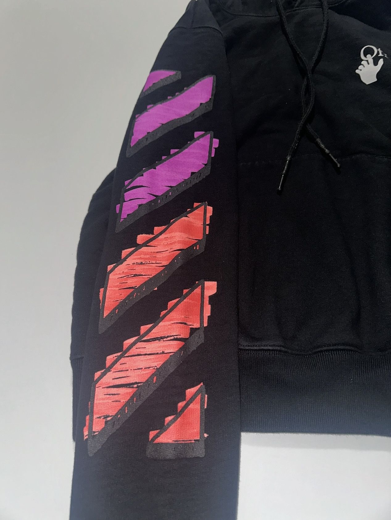 Off-White Sweatshirt Ombre Black Fuchsia-Retail: $800