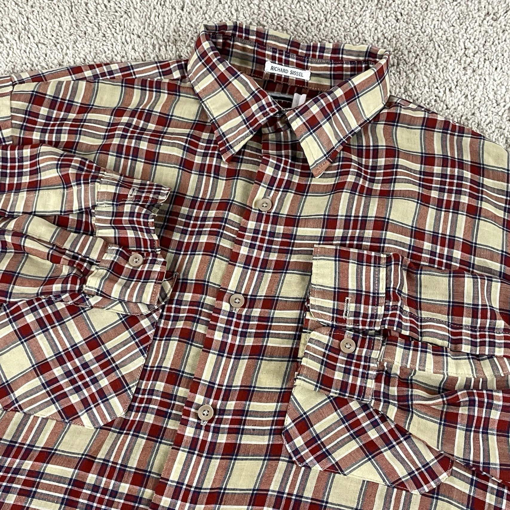 Vintage VINTAGE Big Mac Western Shirt Men XL Plaid Lightweight Cowboy Rancher 70s T433 Size US XL / EU 56 / 4 - 2 Thumbnail