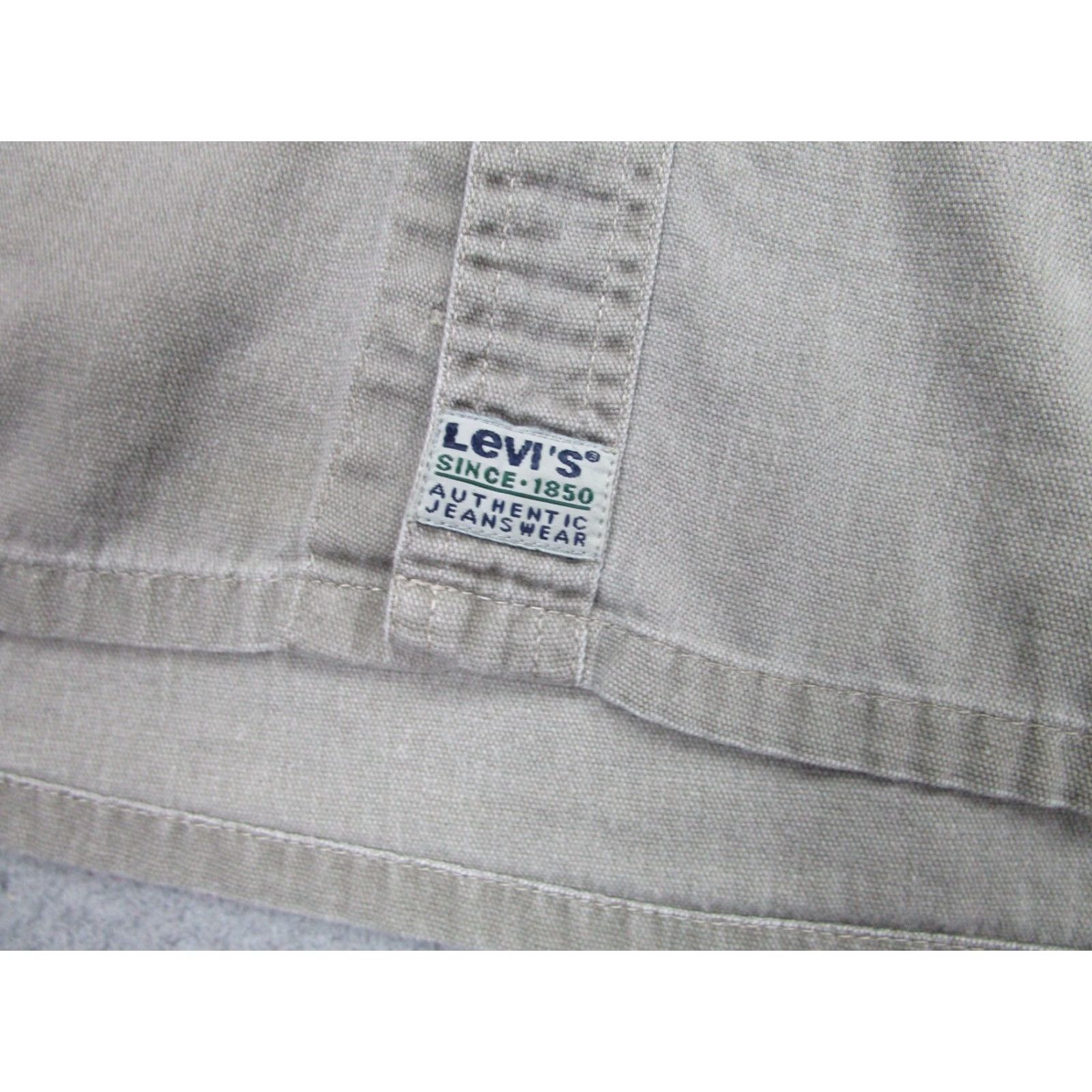 Levi's VINTAGE Levi's Canvas Shirt Men XL Beige Casual Workwear 90s Grunge Cowboy Size US XL / EU 56 / 4 - 5 Thumbnail