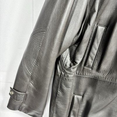 Vintage Butter Soft Brown Leather Jacket Mens Sz 56 XL Cinch Dbl Zip Size US XXL / EU 58 / 5 - 3 Thumbnail