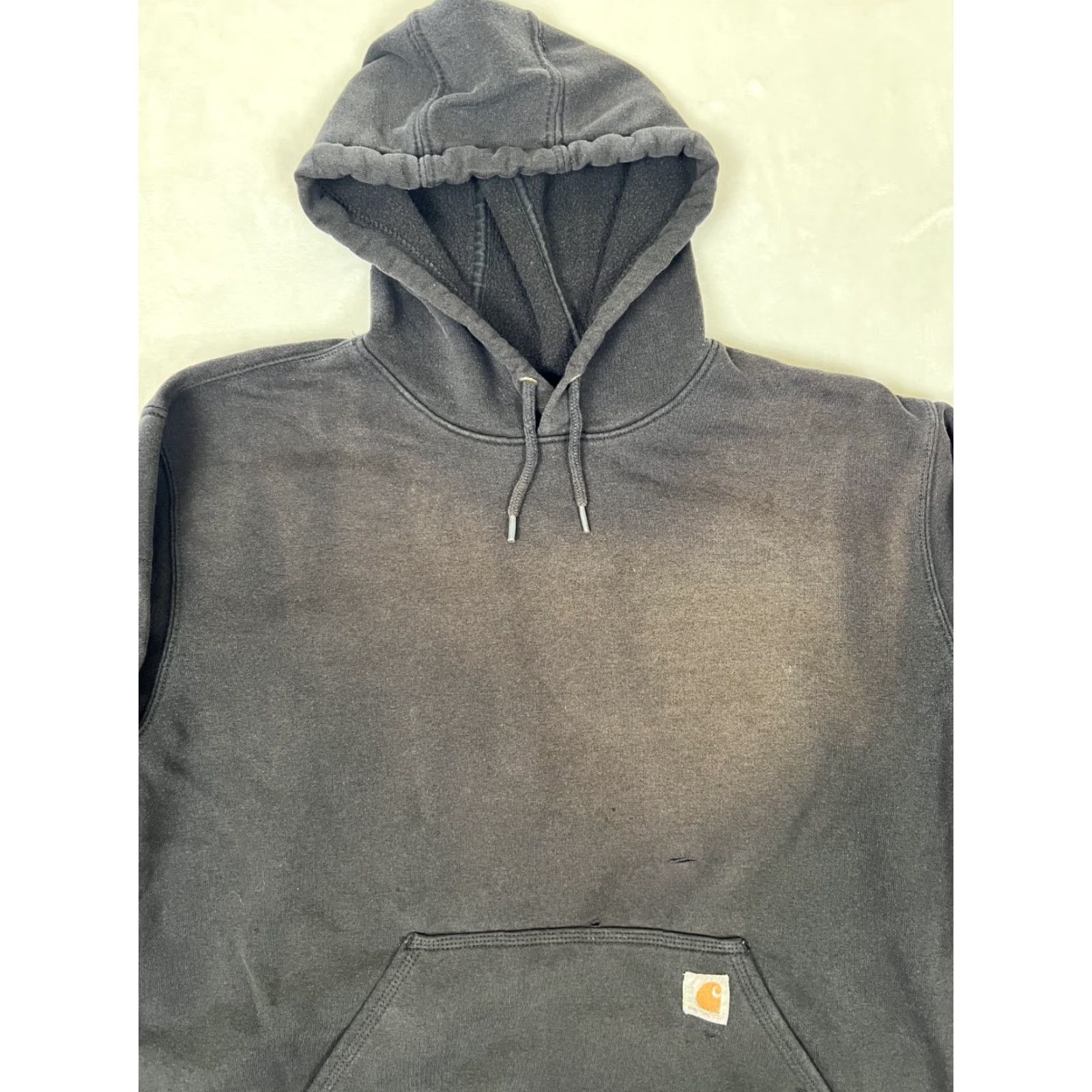 Carhartt Carhartt Hoodie Sweatshirt Mens XL Black Logo Pocket Hooded Pullover Crew Neck Fleece Cotton Polyester Size US XL / EU 56 / 4 - 4 Thumbnail