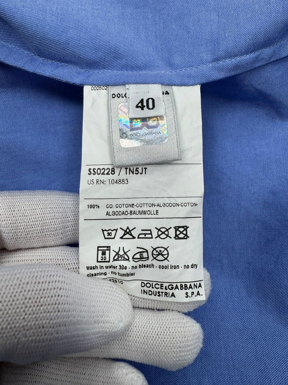 Dolce & Gabbana Dolce & Gabbana Blue Blouse Shirt Button Up Ruffled size 40 Size S / US 4 / IT 40 - 13 Thumbnail