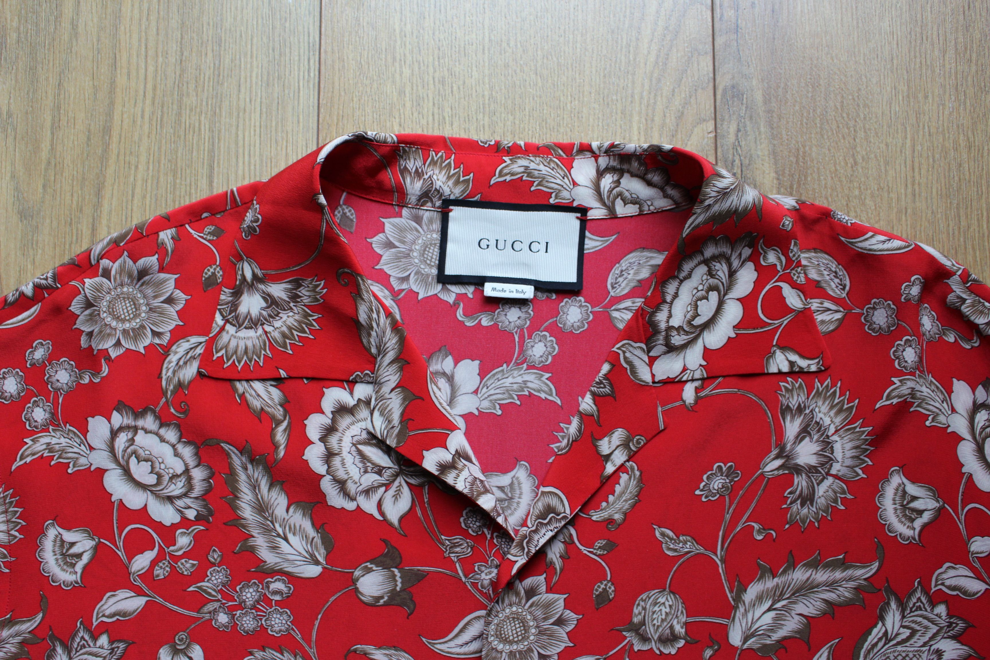 Gucci FREE SHIPPING!! - Silk floral shirt Size US XL / EU 56 / 4 - 10 Thumbnail