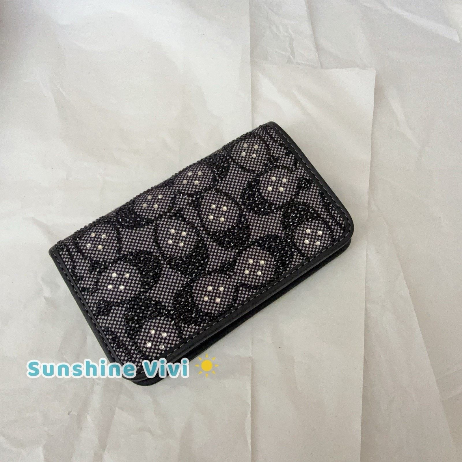 Coach NWT Coach Essential Slim Card Case Crystal CCD16 Black Size ONE SIZE - 2 Thumbnail