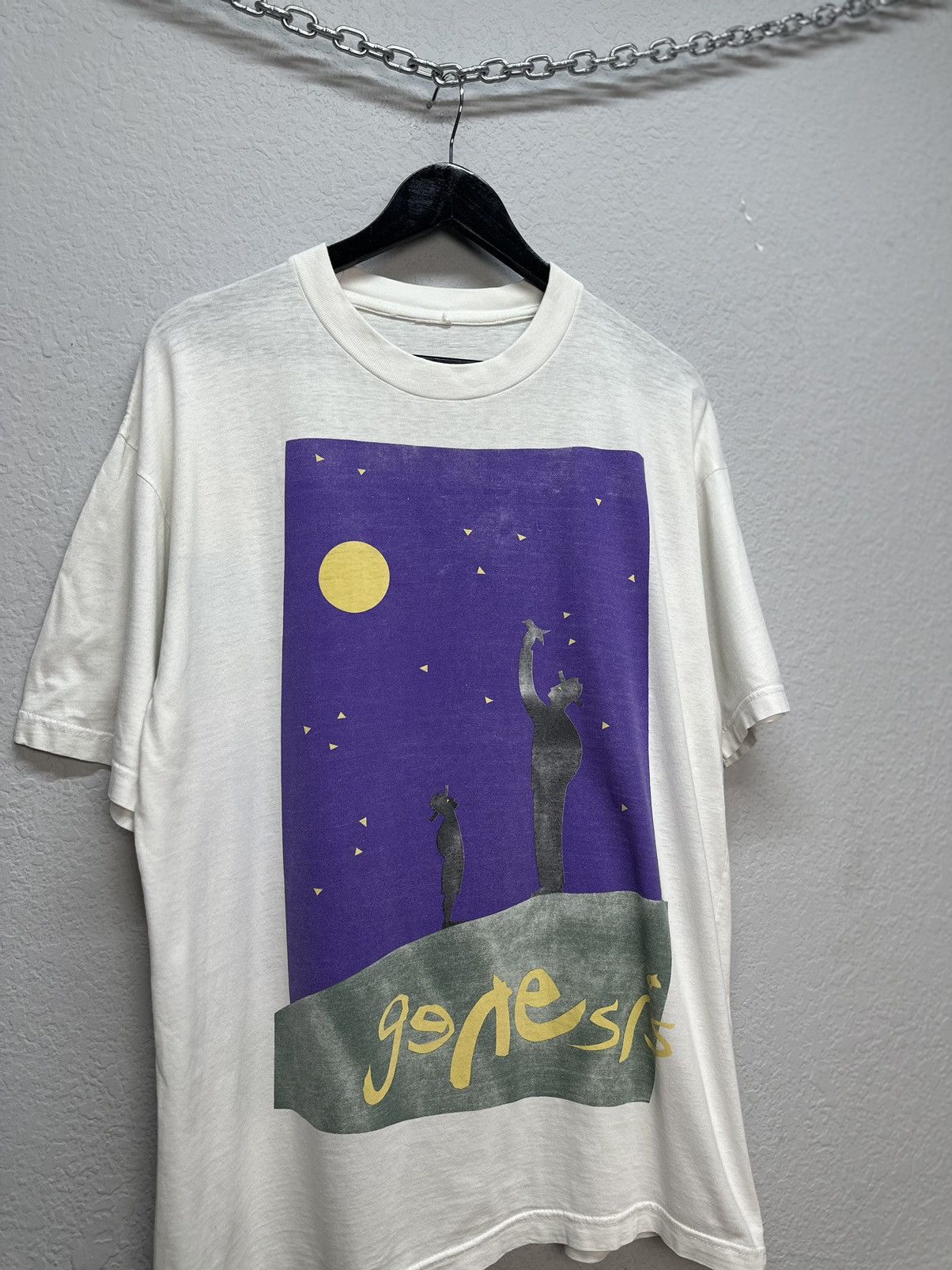 Band Tees Vintage 90s Tour Genesis Phil Collins T Shirt ART Rock Music Size US XL / EU 56 / 4 - 5 Thumbnail