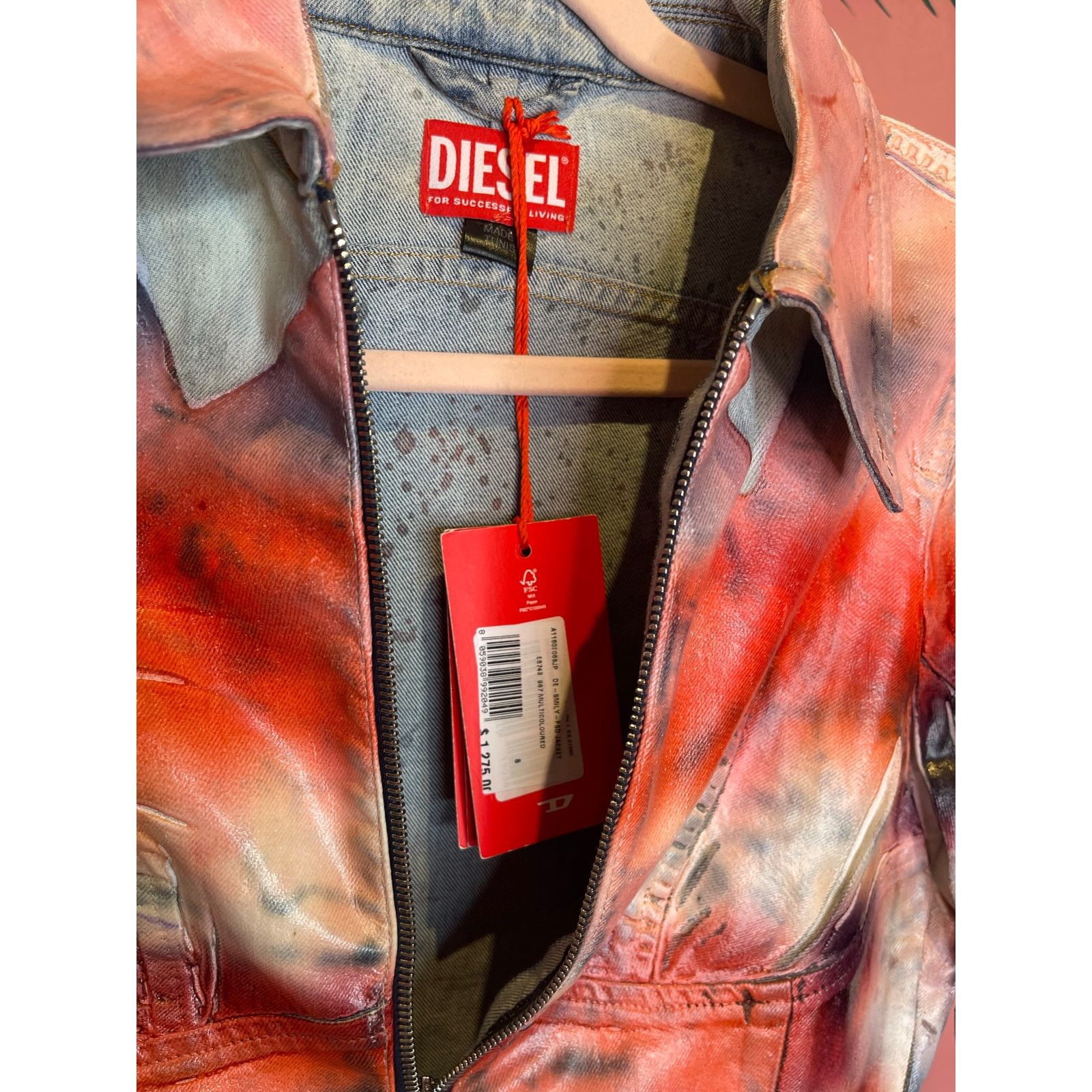 Diesel Diesel De-Smily-FSD Cropped Denim Jacket NWT Small Size S / US 4 / IT 40 - 3 Thumbnail