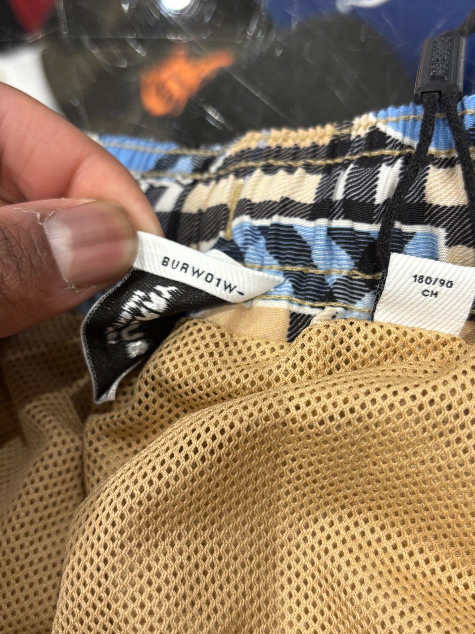 Burberry Burberry Vintage Check Drawstring Shorts Archive Beige Blue Size US 30 / EU 46 - 6 Thumbnail