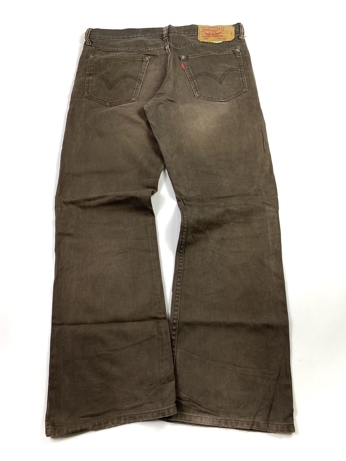 Levi's Levis Flare 517 brown jeans pant faded style Size US 34 / EU 50 - 2 Thumbnail