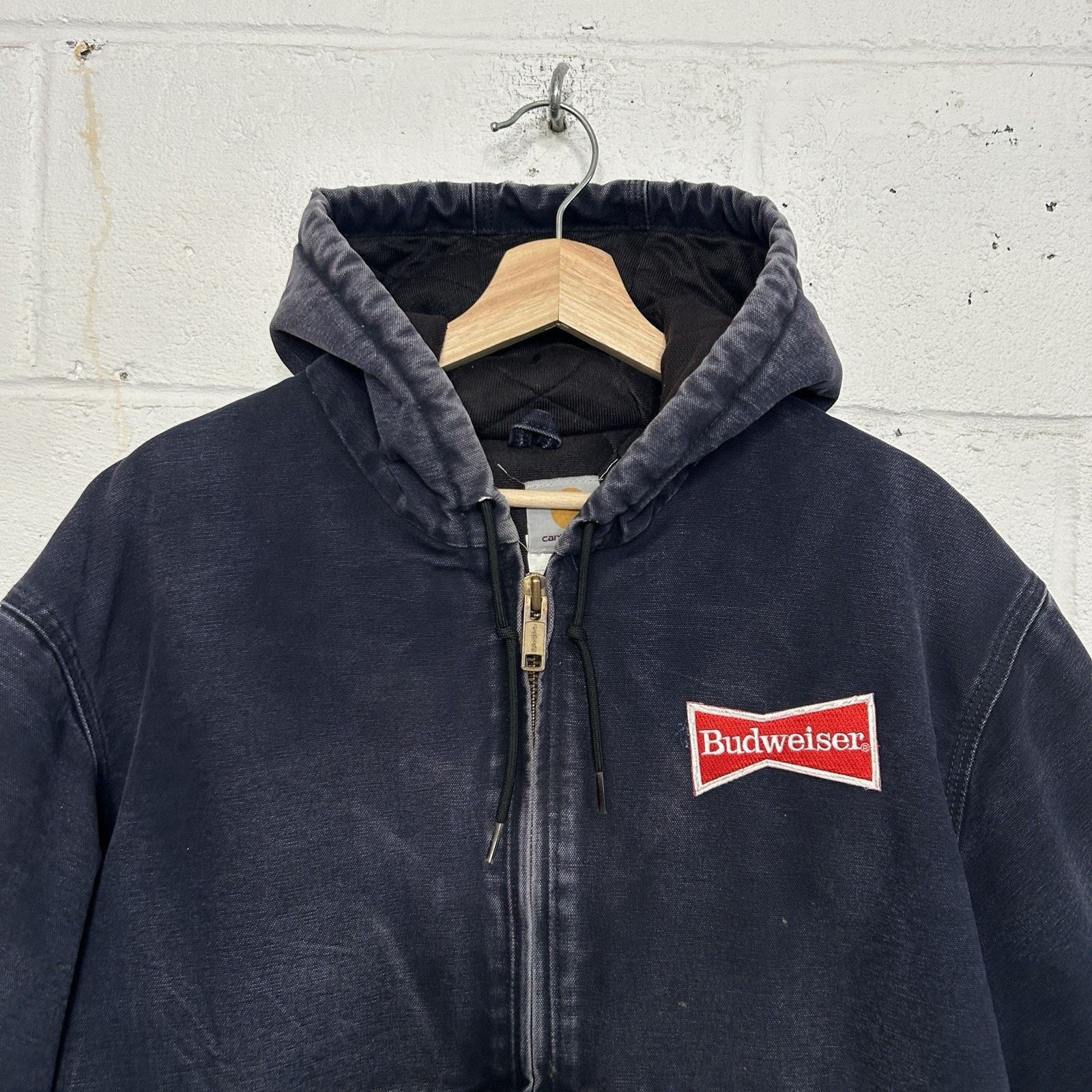 Carhartt Vintage Carhartt Hooded Active Jacket “Midnight Blue” J130 Size US L / EU 52-54 / 3 - 3 Thumbnail