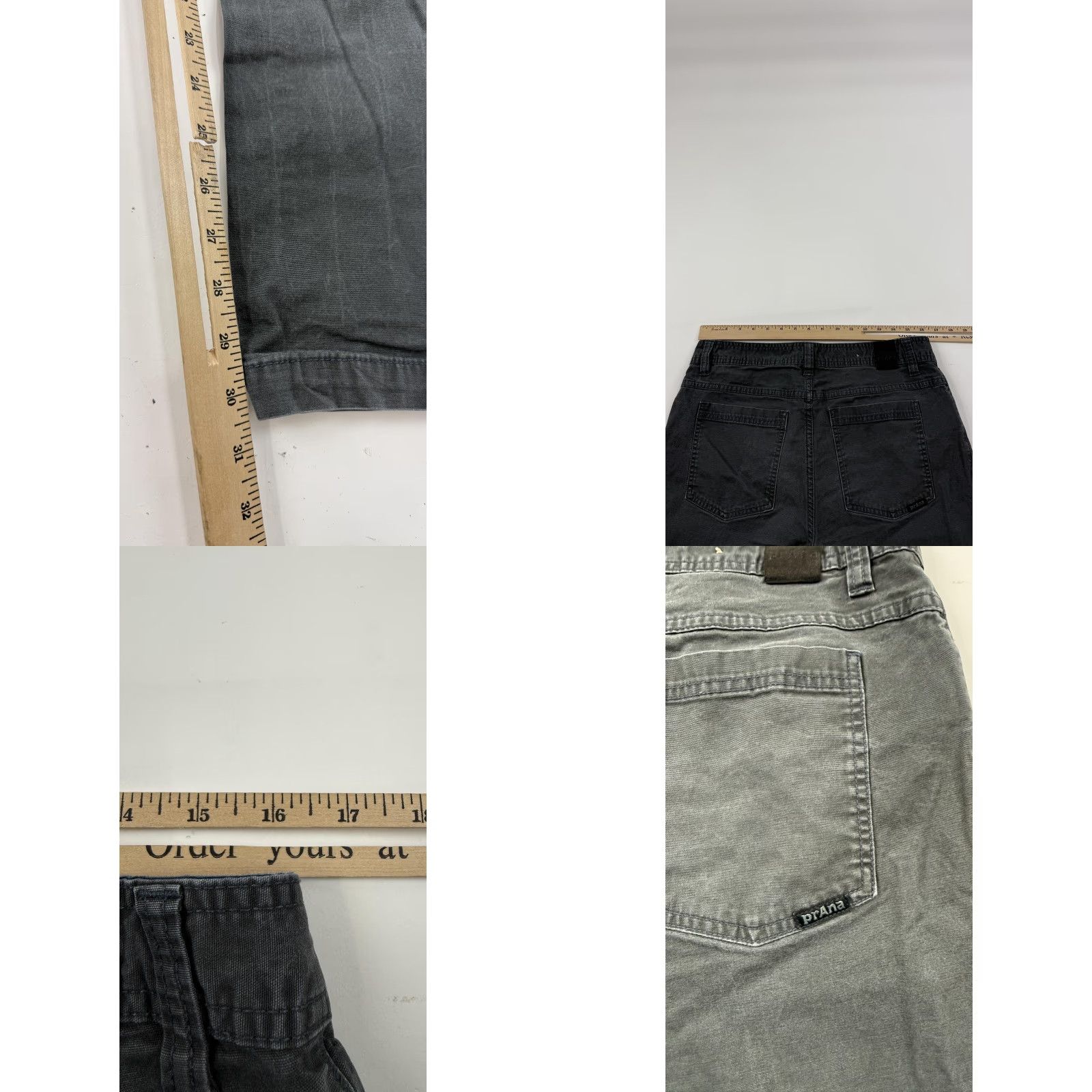 Prana prAna Jeans Mens 33x32 Charcoal Gray Slim Fit Stretch Organic Cotton Twill Size US 33 - 8 Thumbnail