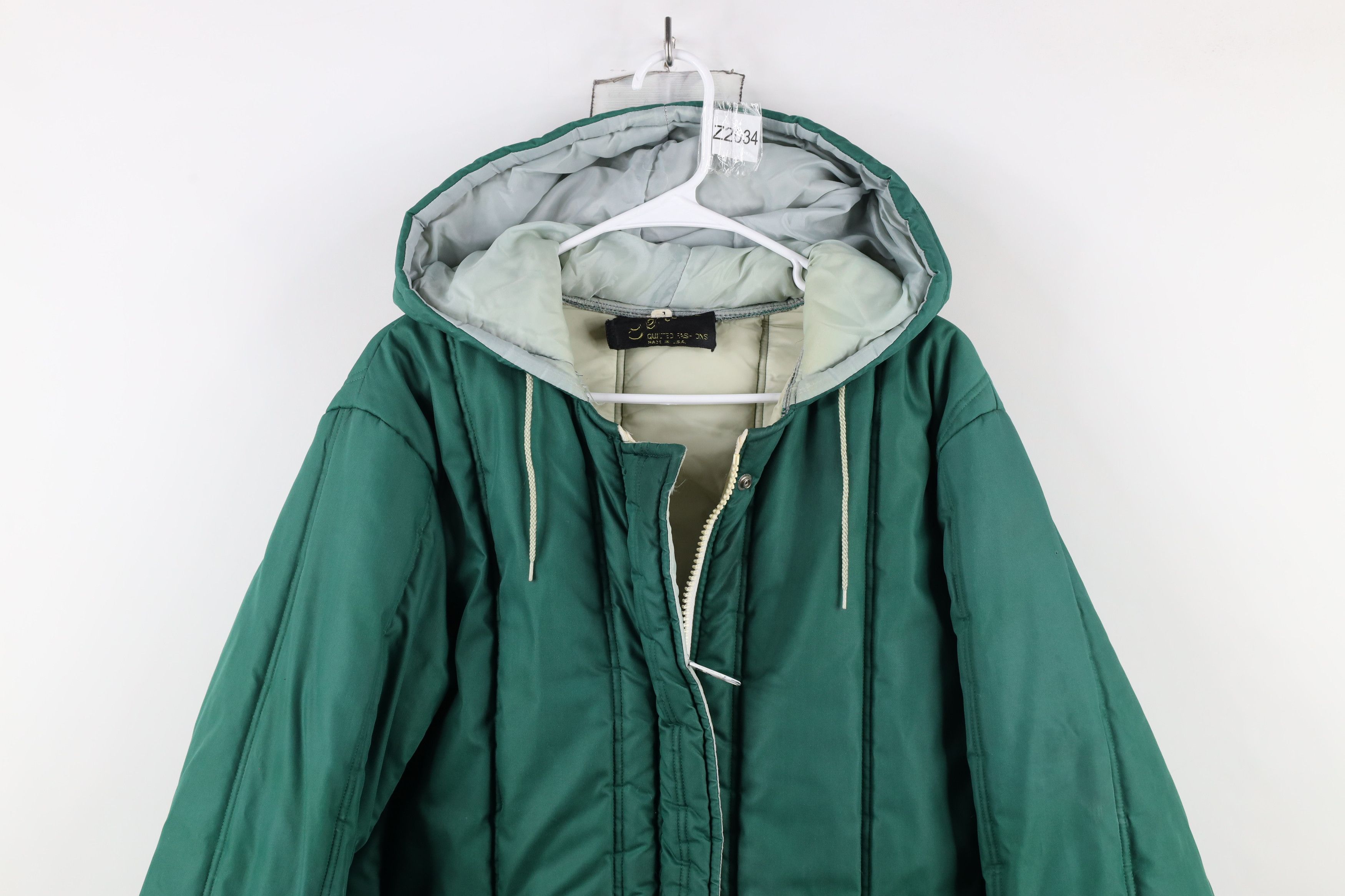 Vintage Vintage 70s Streetwear Hooded Quilted Puffer Jacket USA Size US L / EU 52-54 / 3 - 2 Thumbnail