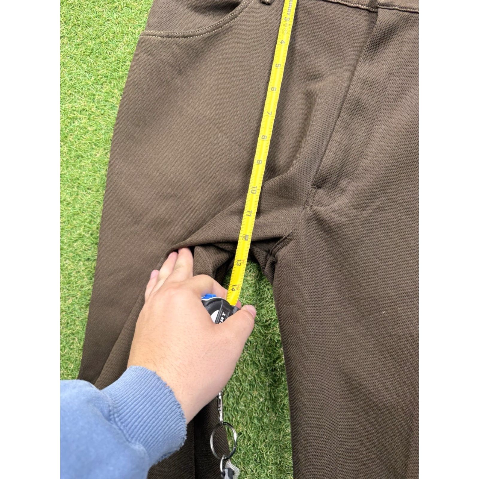 Farah Farah Classic Trousers Mens 38x27 Brown Flare Leg Stretch Dress Pants 100% Polyester Modern Waist 38 Slim Classic Size US 38 / EU 54 - 4 Thumbnail