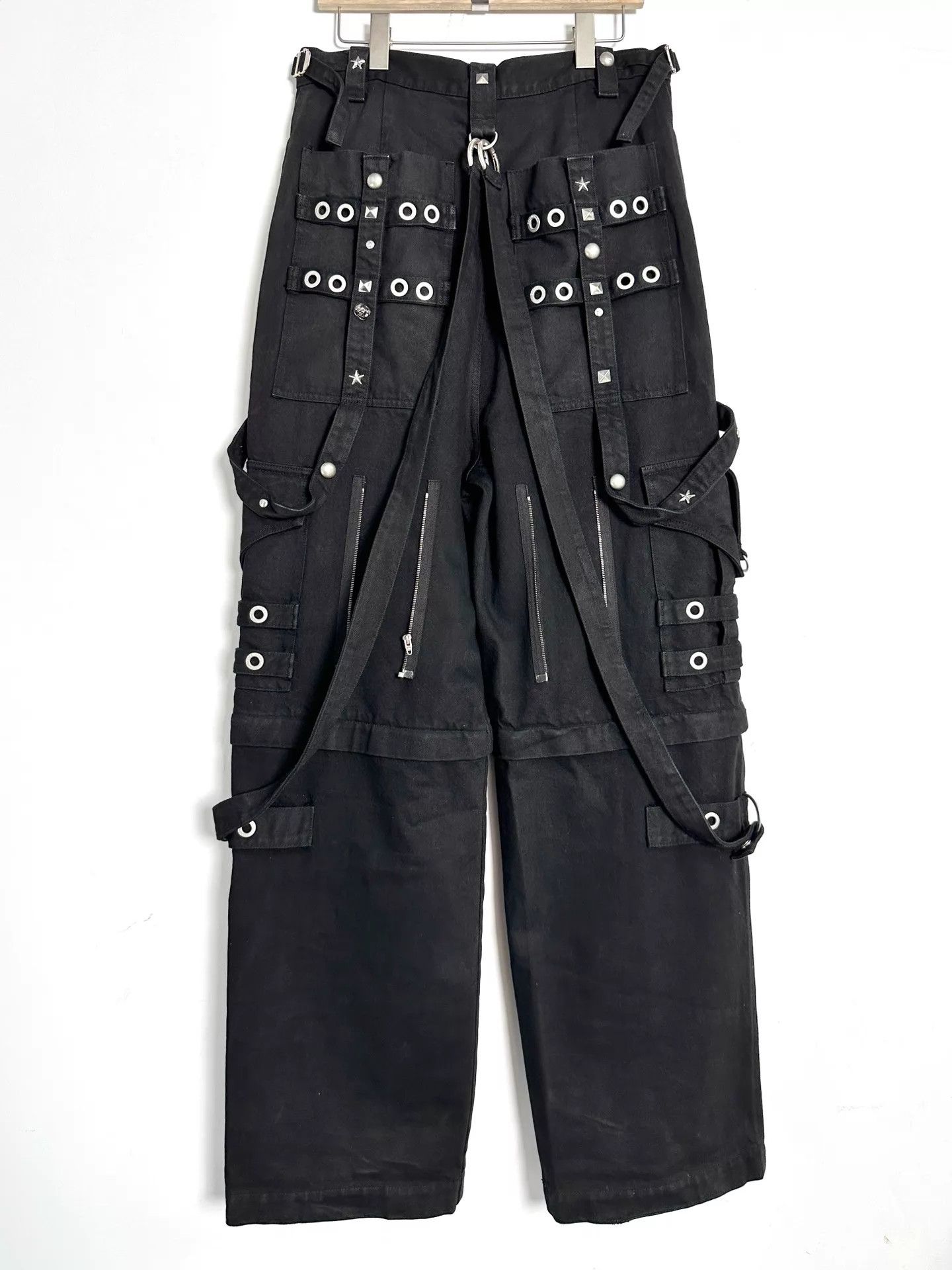 Balenciaga Balenciaga 22SS Runway Rivet Zip Raver Black Jeans Size US 28 / EU 44 - 3 Thumbnail