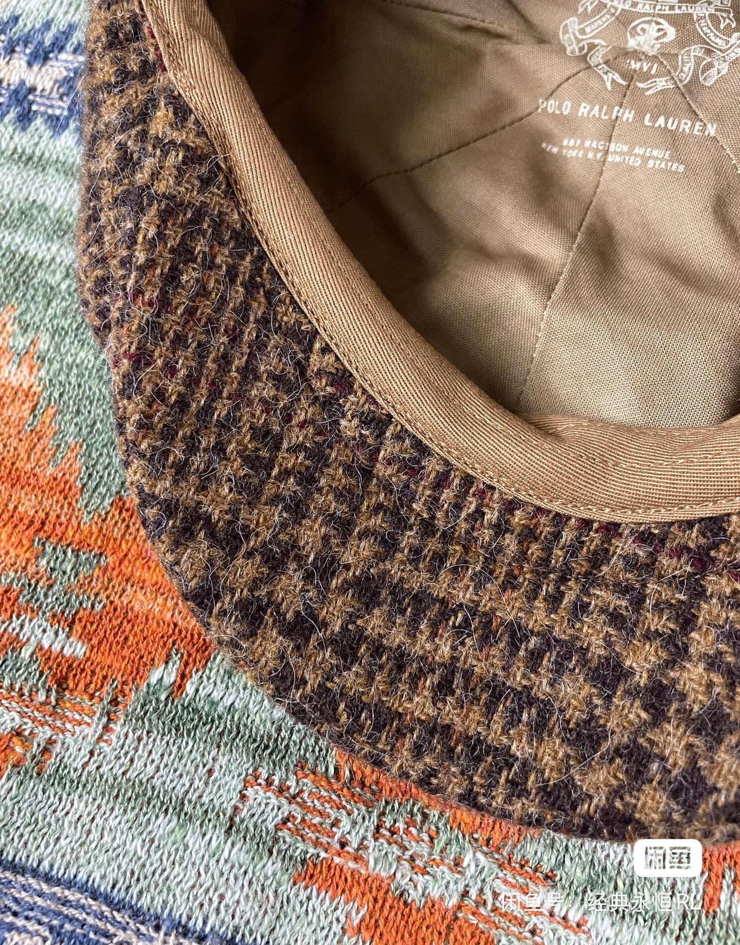 Polo Ralph Lauren Polo Ralph Lauren Wool Tweed Flat Cap Newsboy Cap Peaked Hat Size ONE SIZE - 7 Thumbnail