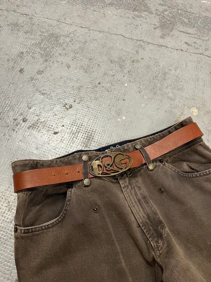 Dolce & Gabbana SS2004 Dolce & Gabbana Brown Premium Leather Belt Size ONE SIZE - 4 Thumbnail