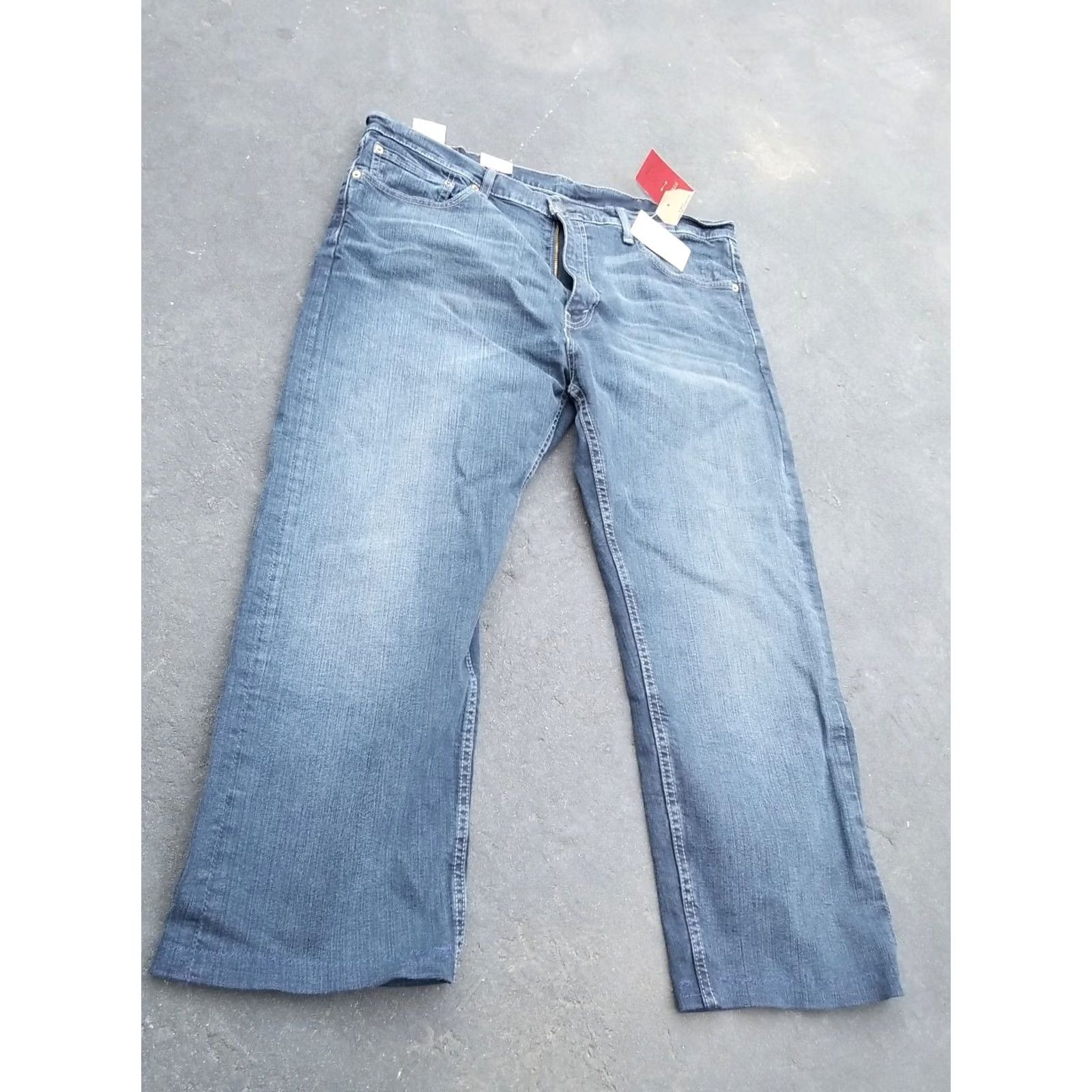 Levi's Levi's 505 Jeans Size 38x25 HEMMED Straight Denim Blue Jeans Men Regular Inseam 25 Straight Leg Pockets (Medium) 38x25 Denim Cotton Vintage No Zip Size US 38 / EU 54 - 2 Thumbnail