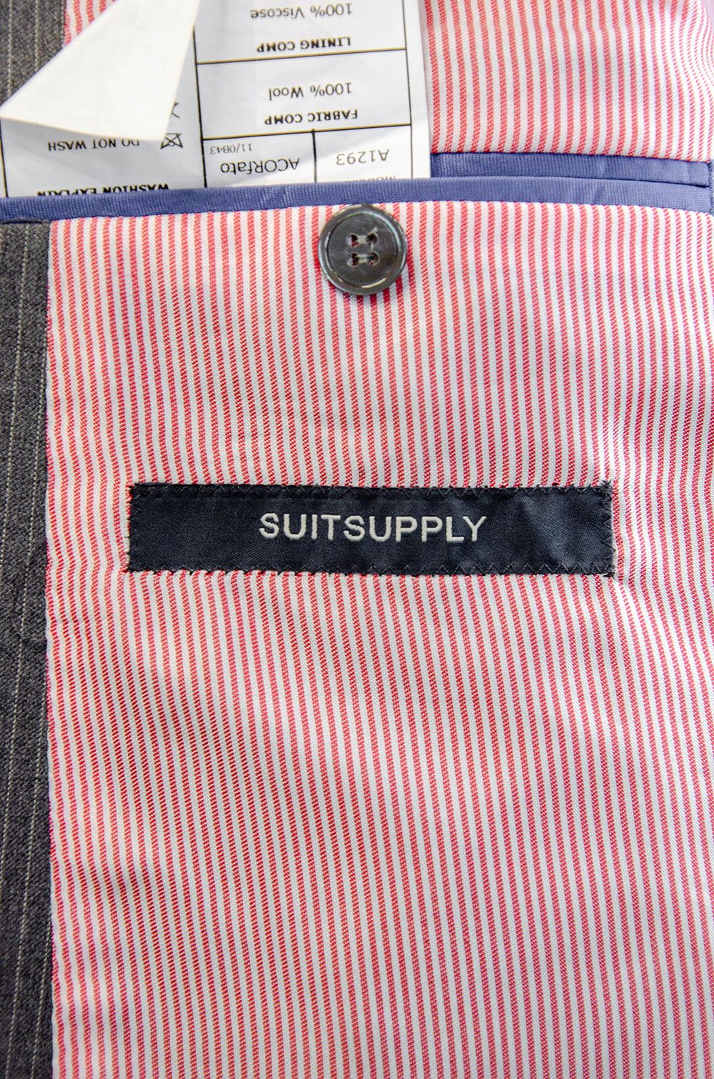 Suitsupply Suitsupply ACORfato Wool Pinstripe Suit 44R EU54 Size 44R - 21 Thumbnail