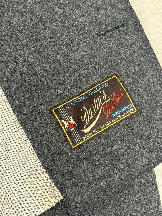 Dsquared2 AW2009 Dsquared2 Grey Wool Buttoned Asymmetrical Caban Jacket Size US L / EU 52-54 / 3 - 11 Thumbnail