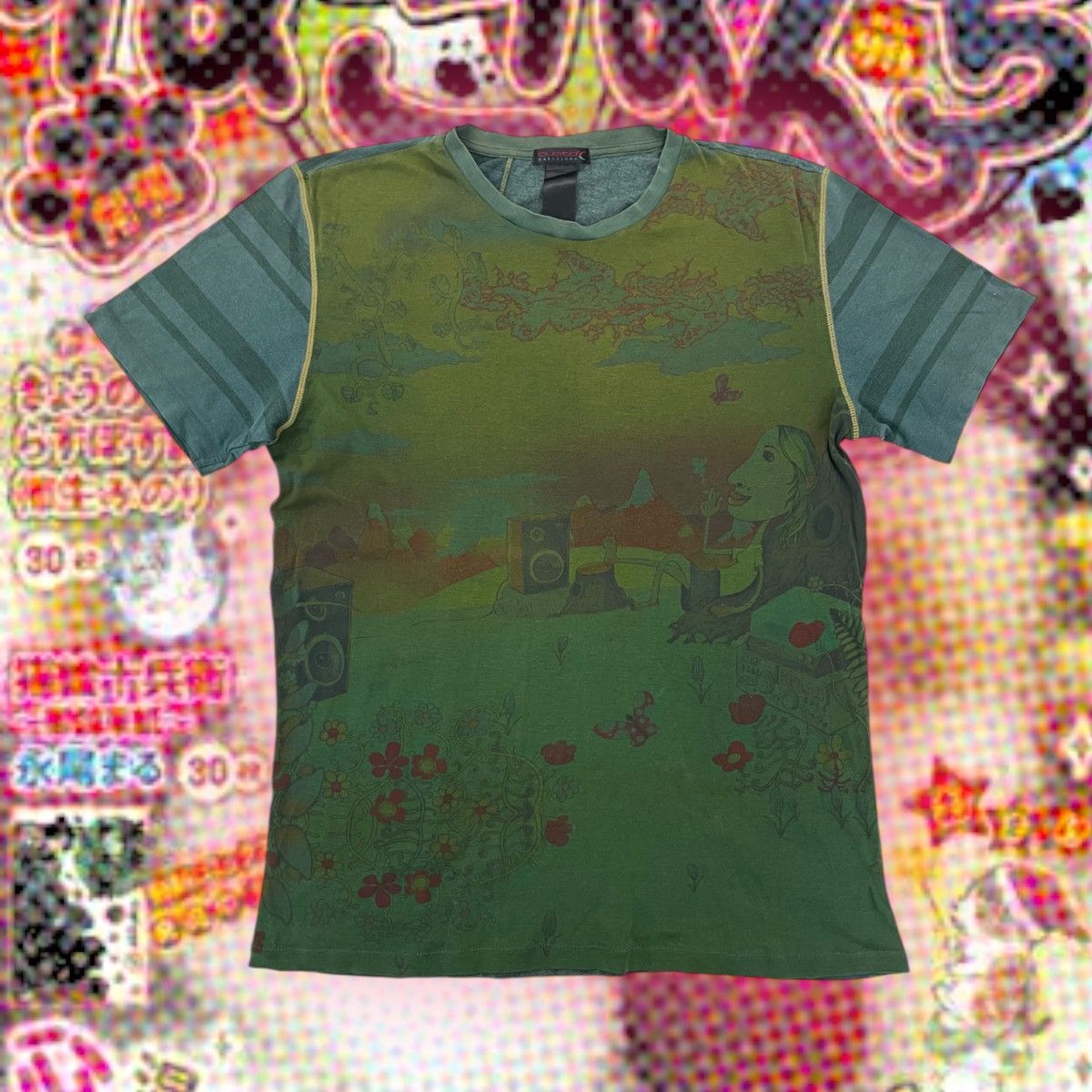 Custo Barcelona × Japanese Brand Custo Barcelona Crazy Acid Print t-shirt Size XL / US 12-14 / IT 48-50 - 1 Thumbnail