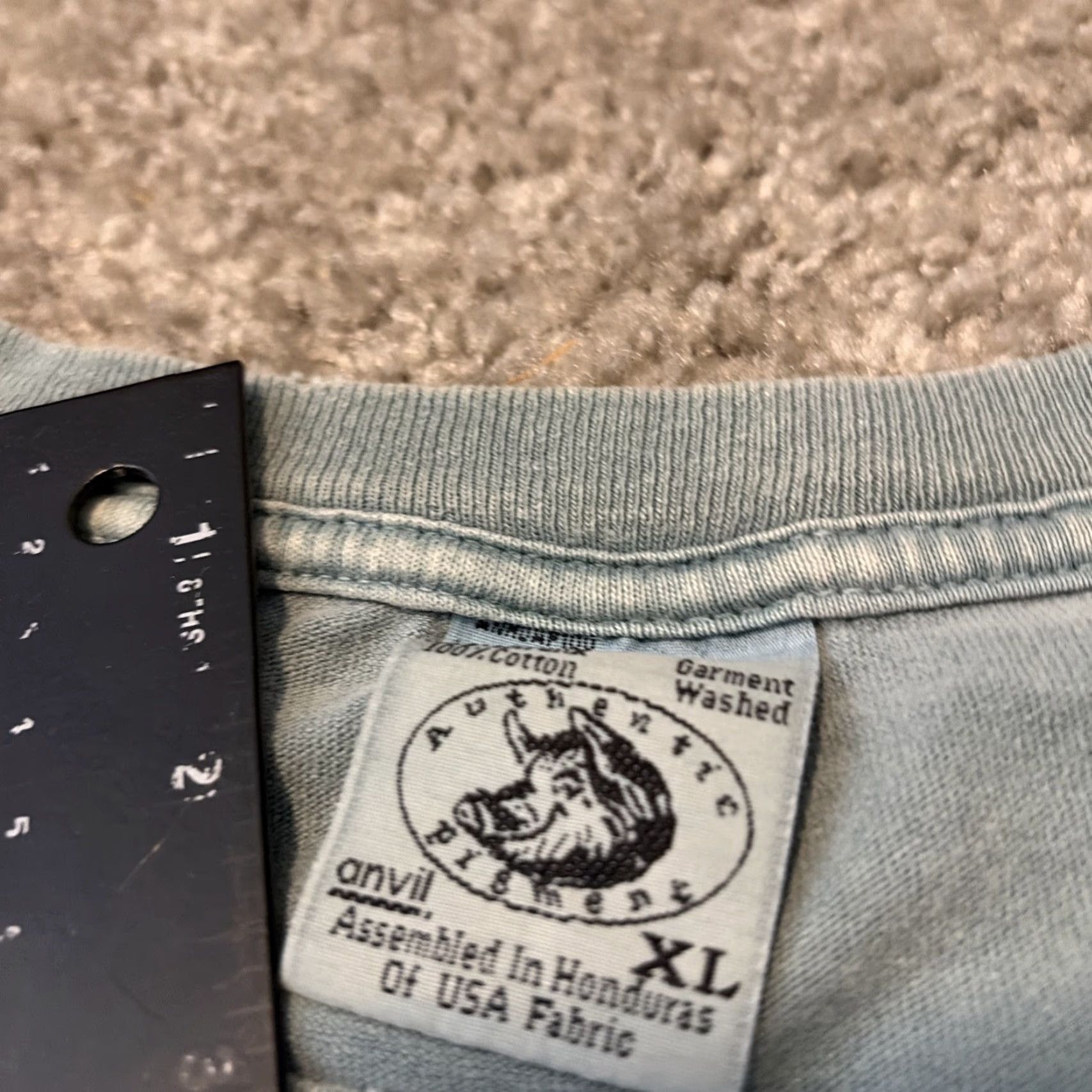Anvil VINTAGE 90s Yellowfin Tuna Stamp Fishing Bait Nature Fish Green T-Shirt XL Size US XL / EU 56 / 4 - 6 Thumbnail