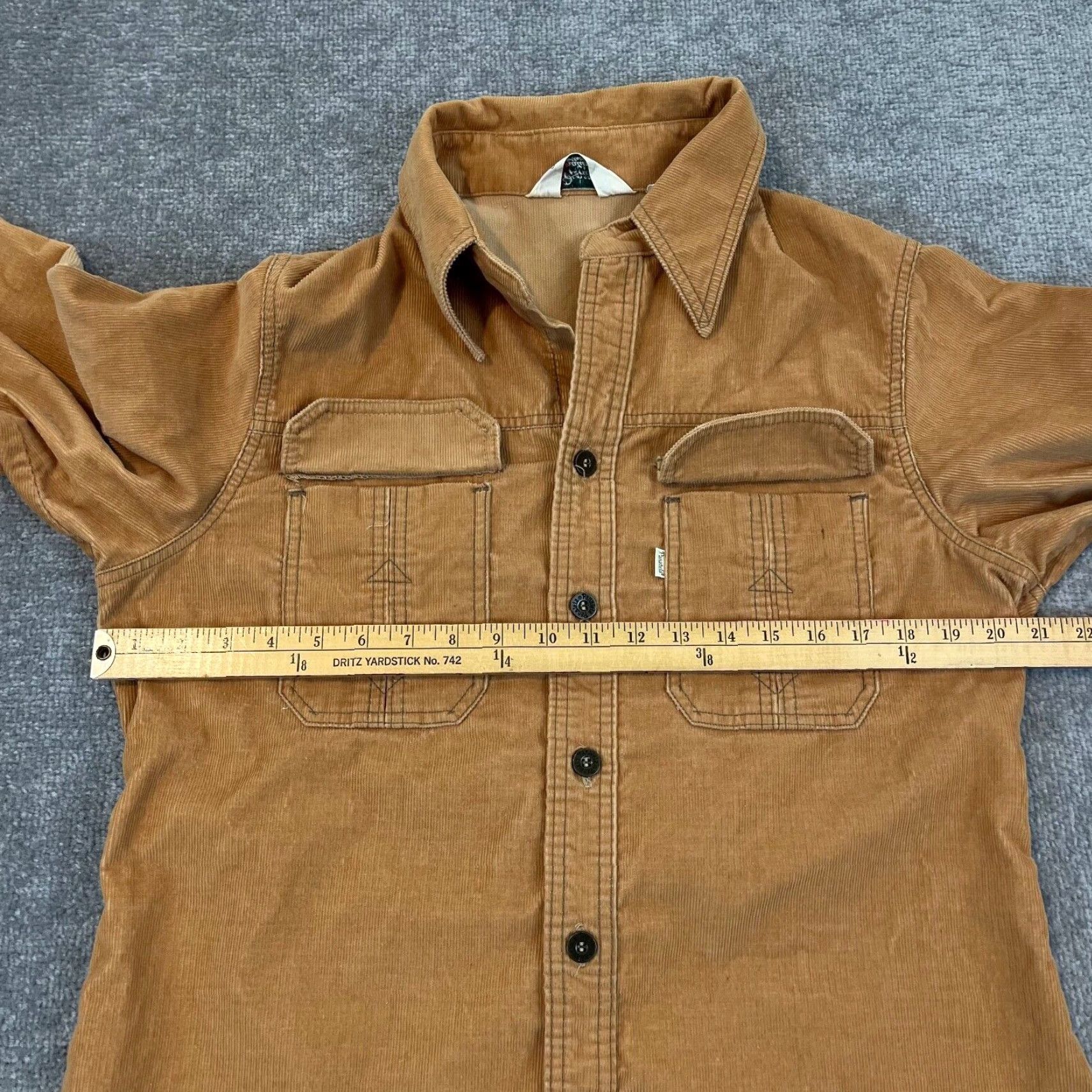 Levi's Levi's Button-Up Shirt Mens Large Corduroy Panatela Brown 70s 80s Classic Casual Workwear Mens Size US L / EU 52-54 / 3 - 7 Thumbnail
