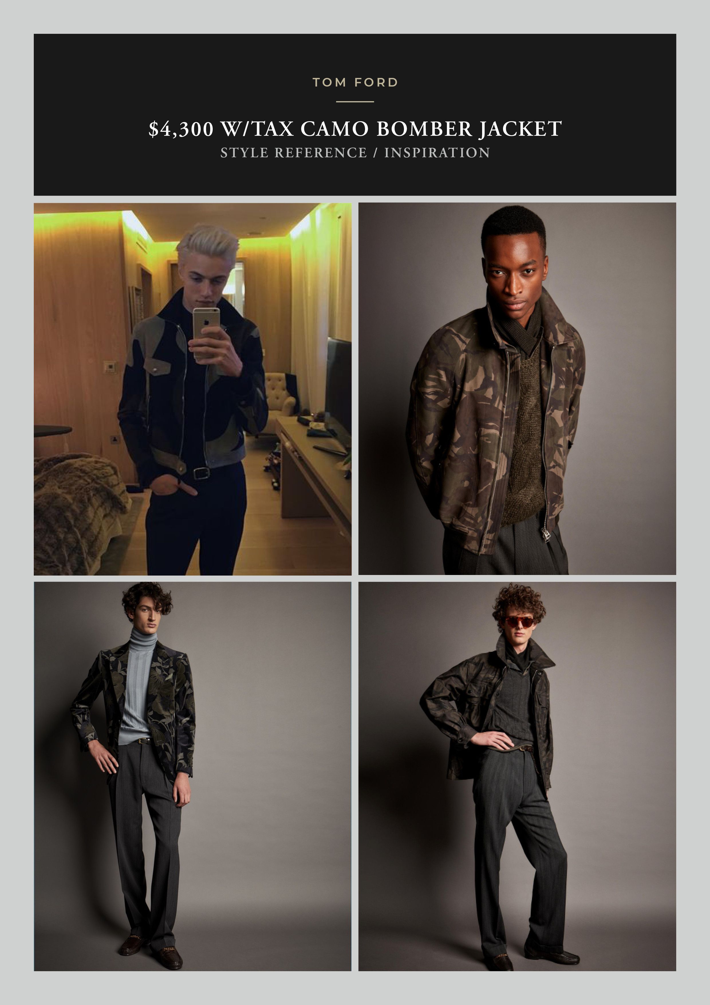 Tom Ford Effortless Cool, $4,300 w/tax TOM FORD Viscose Camo Jacket Size US M / EU 48-50 / 2 - 9 Thumbnail