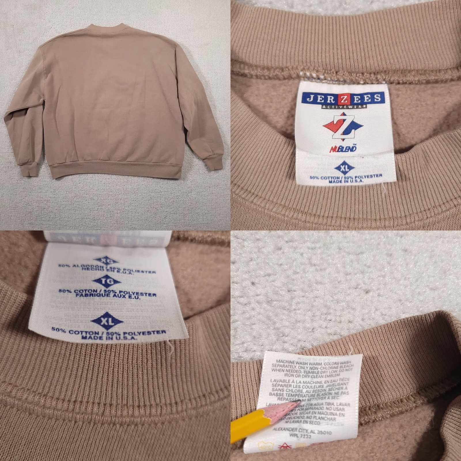 Jerzees VINTAGE Jerzees Crewneck Sweatshirt Women's XL Brown Embroidered Friends USA Made Sweatshirt 90s USA Mens Girls Size XL / US 12-14 / IT 48-50 - 9 Thumbnail