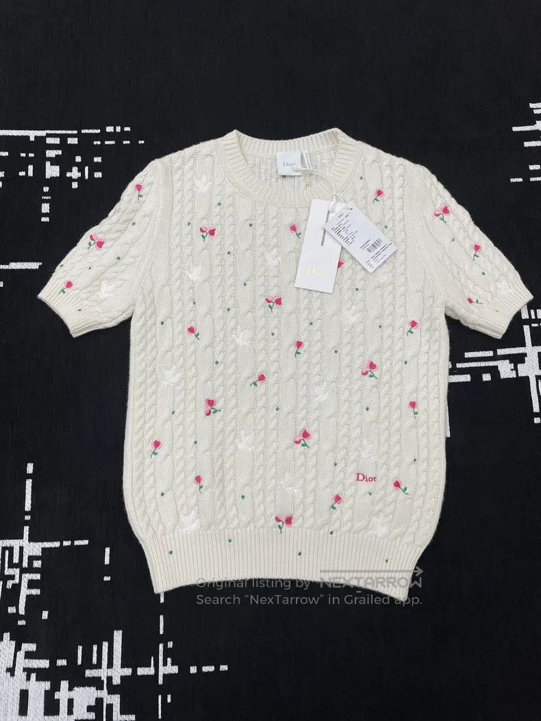 Dior Dior 26 early spring flower letter logo embroidery knitted Size XS / US 0-2 / IT 36-38 - 1 Thumbnail