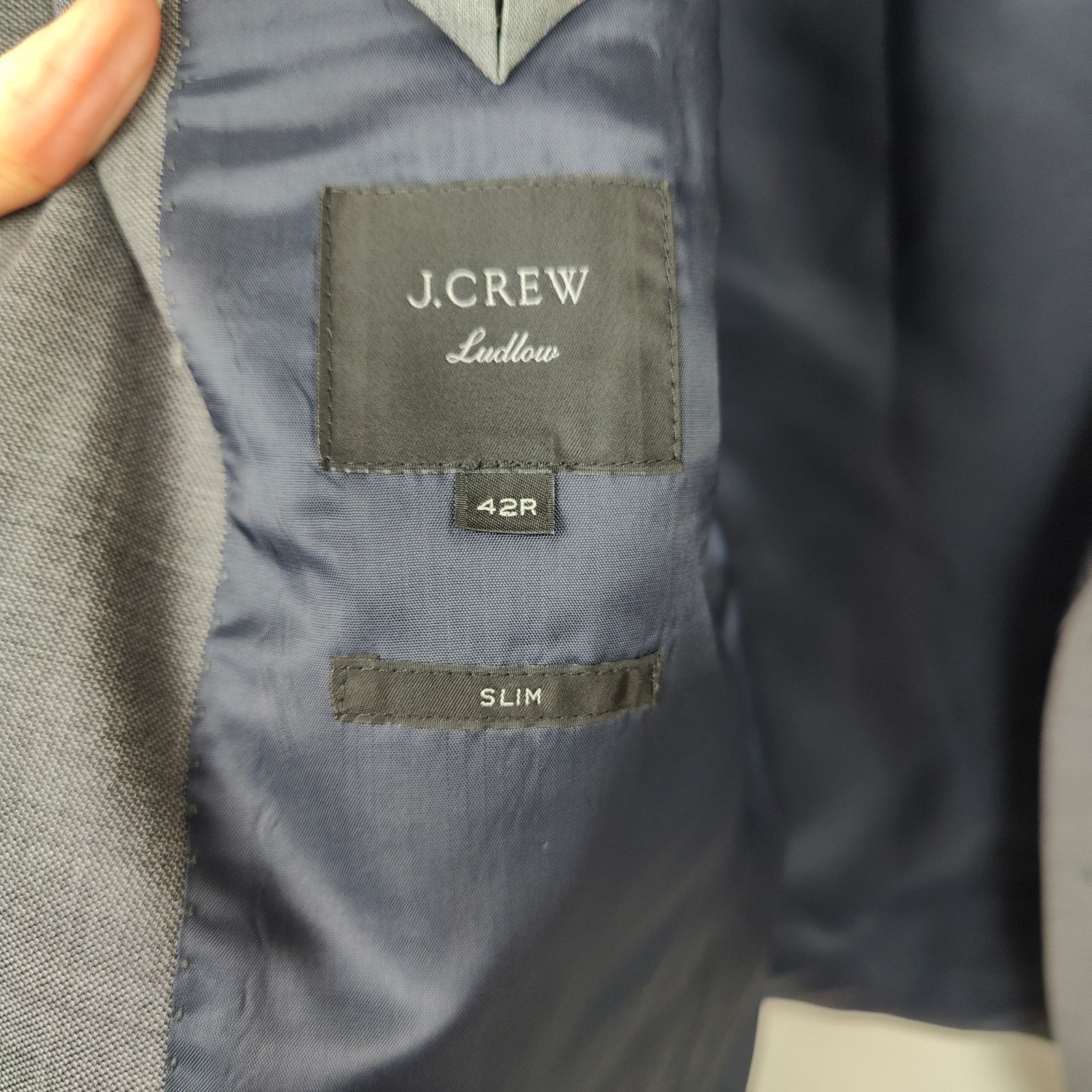 J.Crew J Crew Ludlow Blazer Mens 42R Gray Four Season Wool Size 42R - 10 Thumbnail