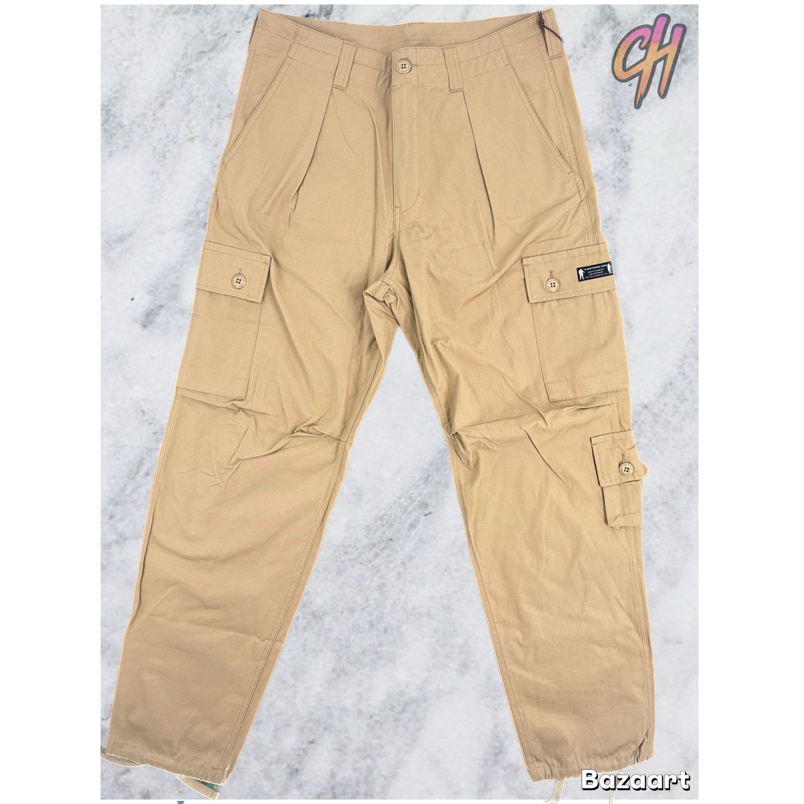 Bape Bape 'Dev-Ops' Beige Cargo Pants Size Medium Size US 31 - 1 Thumbnail