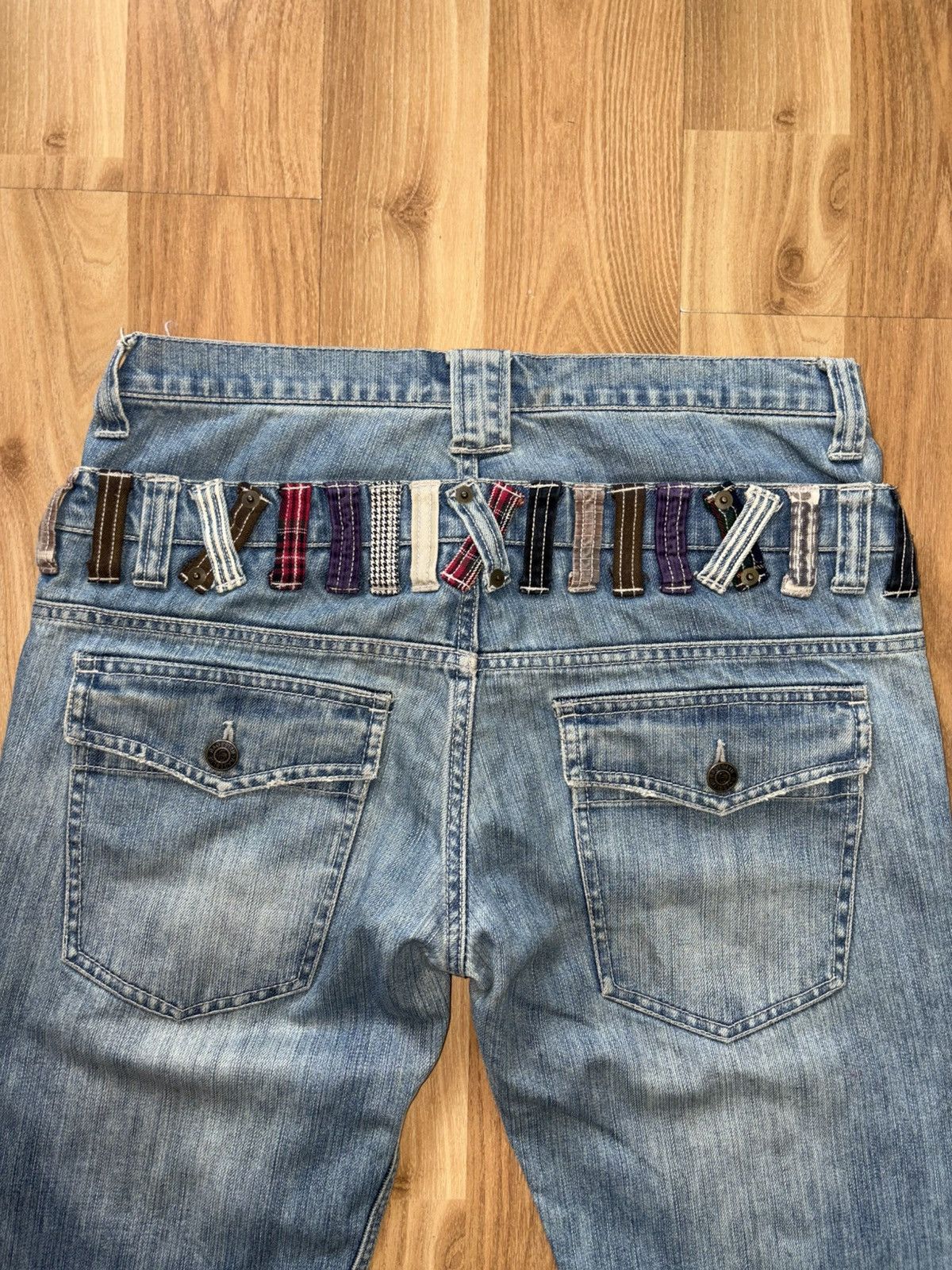 Japanese Brand RAGEBLUE Japanese Streetwear Double Waisted Belt Loop Jeans Size US 32 / EU 48 - 8 Thumbnail