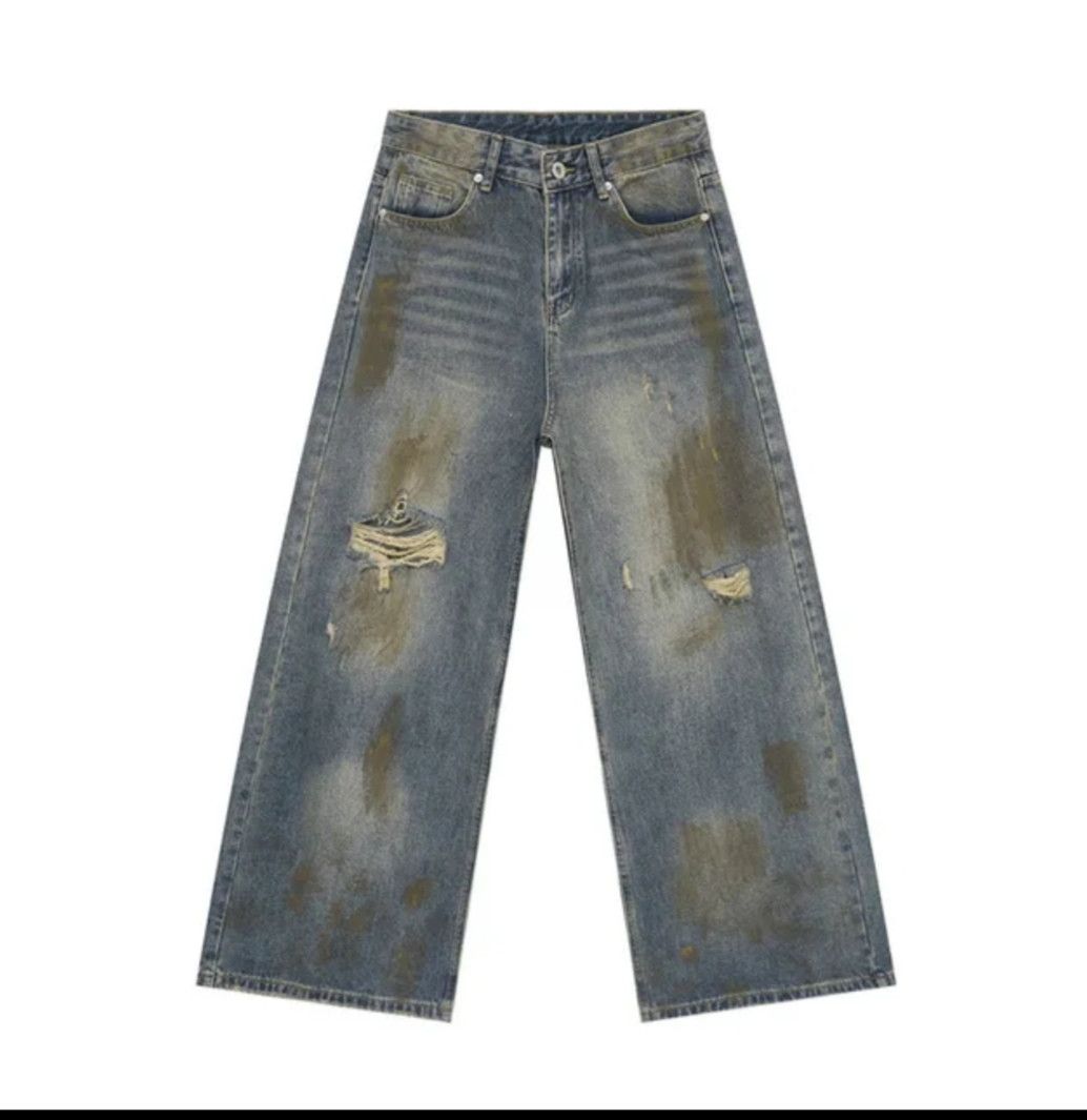 Vintage Worn Out Hole Distressed Jeans Size US 33 - 5 Thumbnail