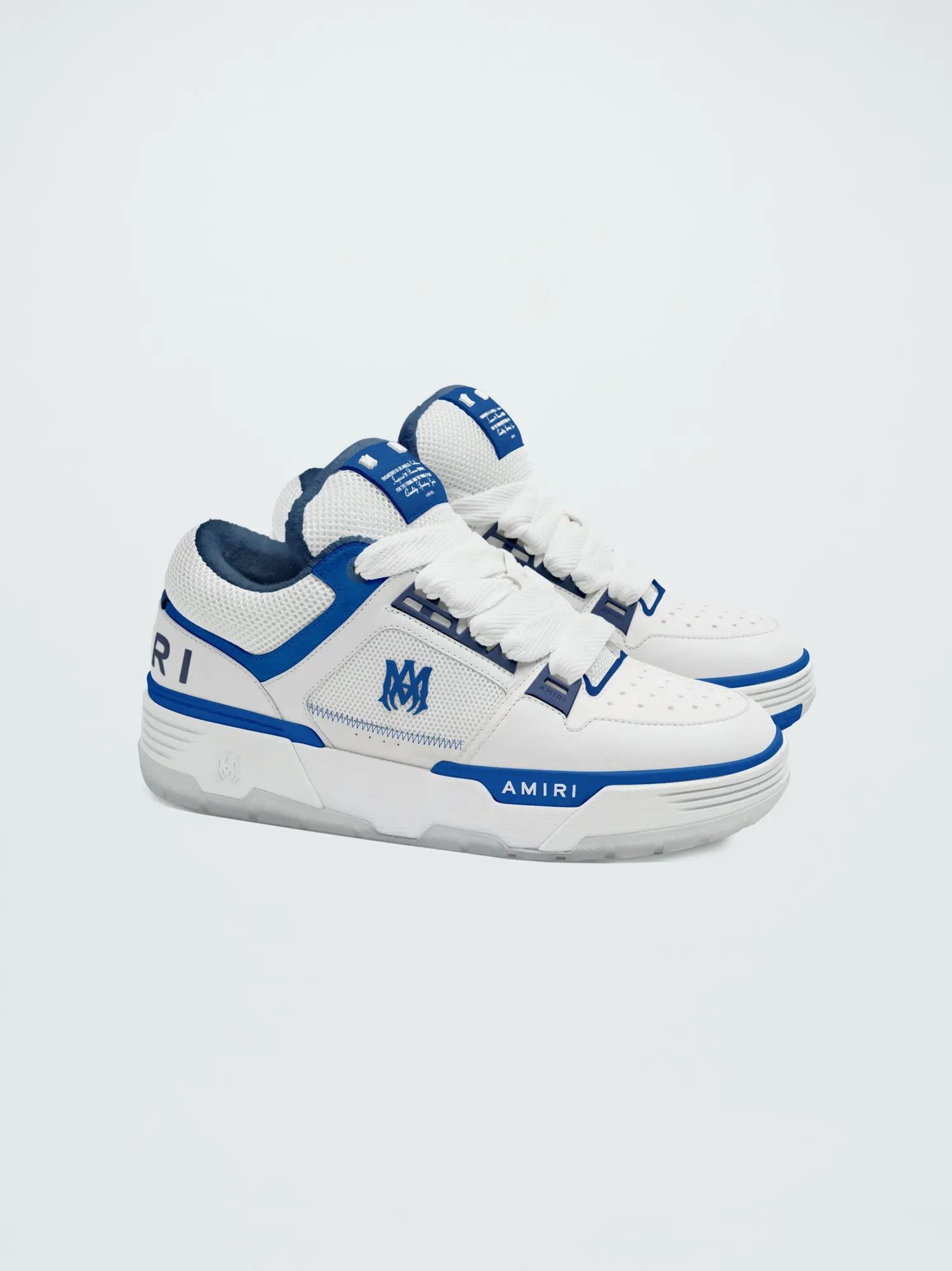 Amiri o1s1wg111125 MA-1 Low-Top Sneakers in White/Blue Size US 10 / EU 43 - 2 Thumbnail