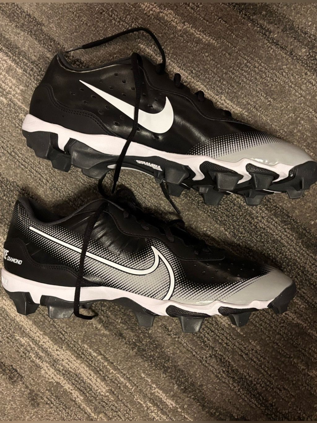 Nike Nike Men’s Black and White Fast Flex Baseball Cleats Size US 11.5 / EU 44-45 - 1 Thumbnail