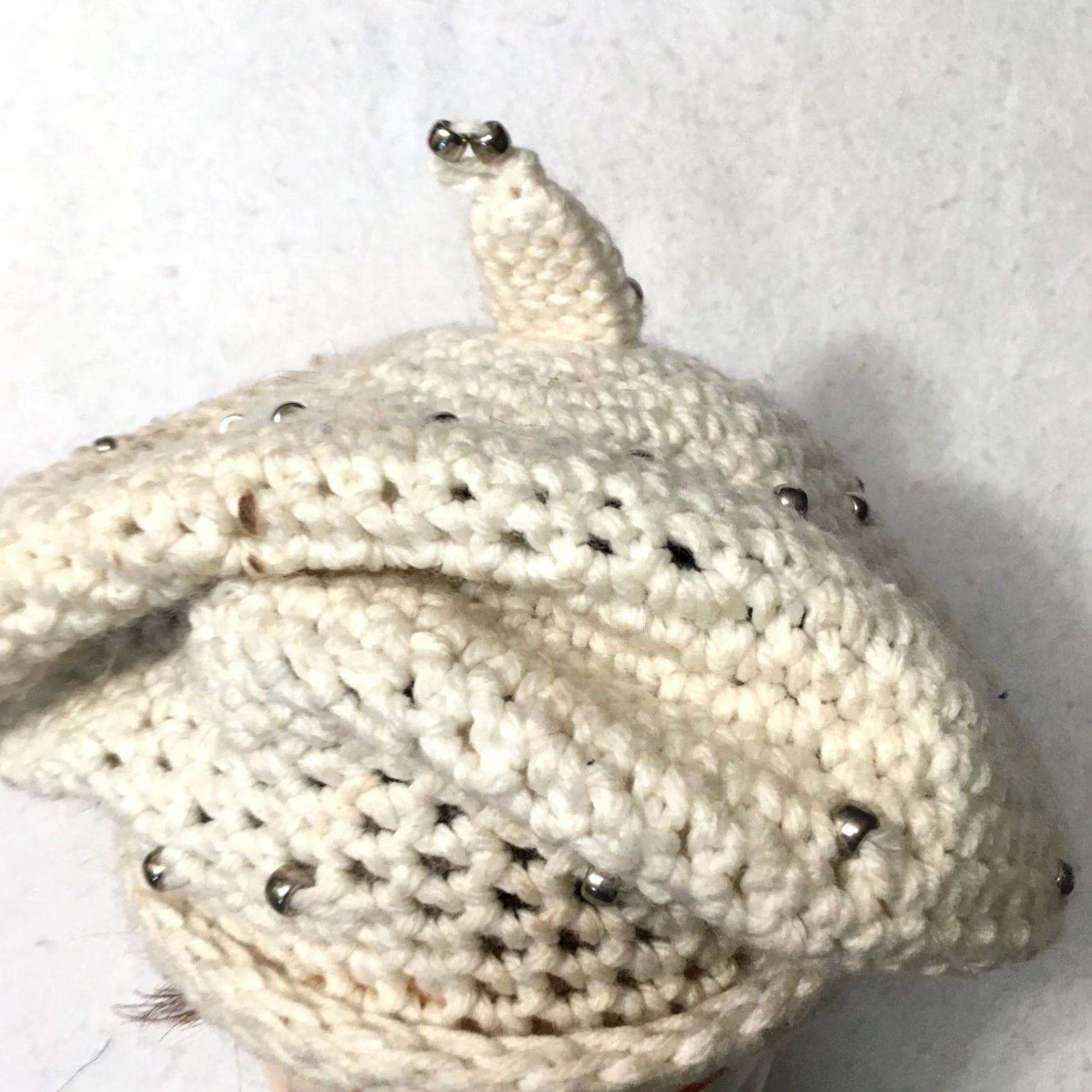 Vintage VINTAGE Women's Winter Fur Hat Beige Knit Handmade Fashion Size ONE SIZE - 4 Thumbnail