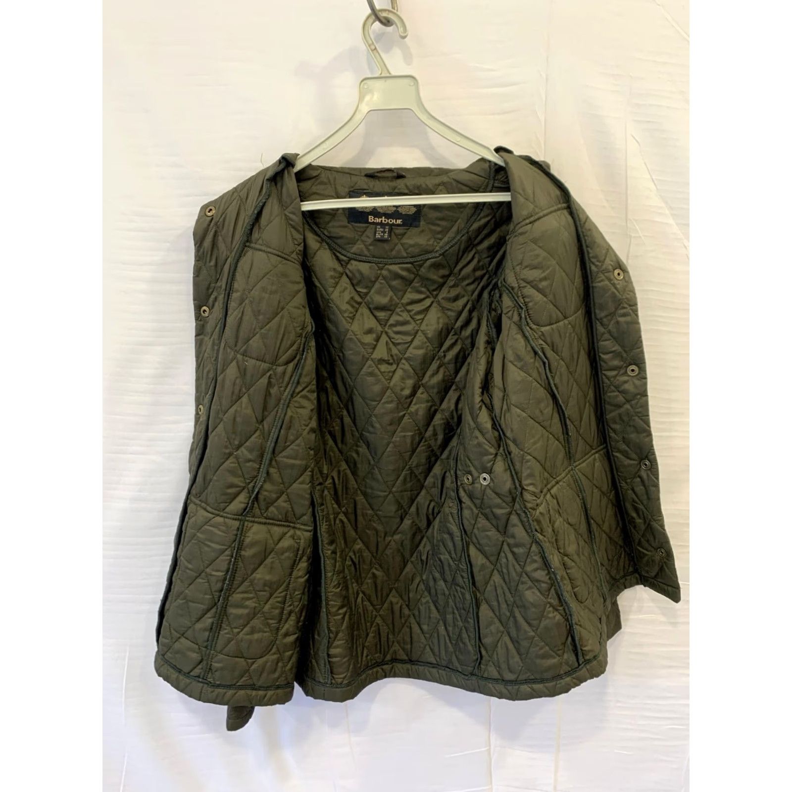 Barbour Barbour Quilted Jacket Olive Green Women’s UK 12 USA 8 Diamond Quilt Snap Size M / US 6-8 / IT 42-44 - 5 Thumbnail