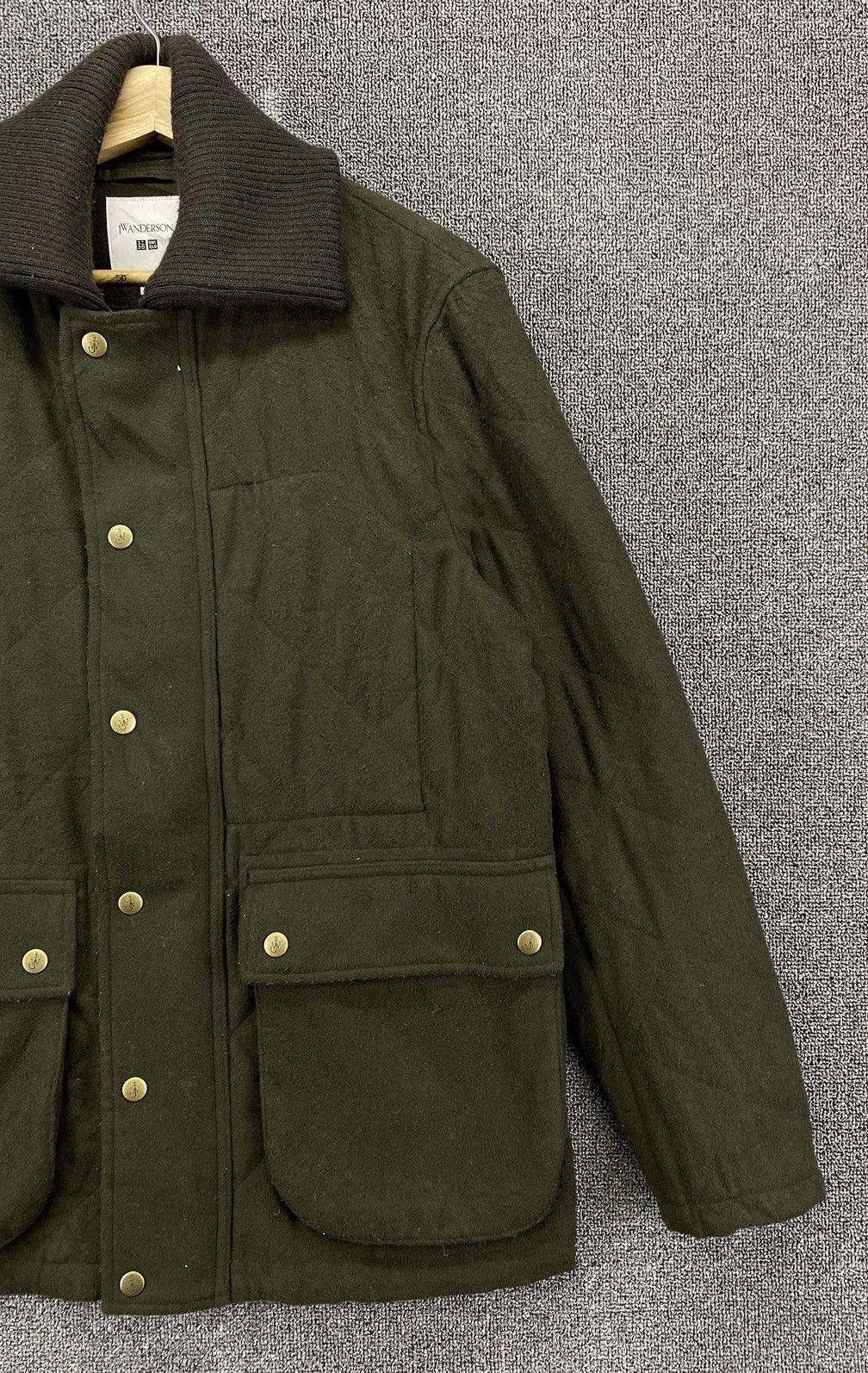 JW Anderson × Uniqlo J.W.Anderson x Uniqlo Green Army Quilted Wool Jacket Size US M / EU 48-50 / 2 - 4 Thumbnail