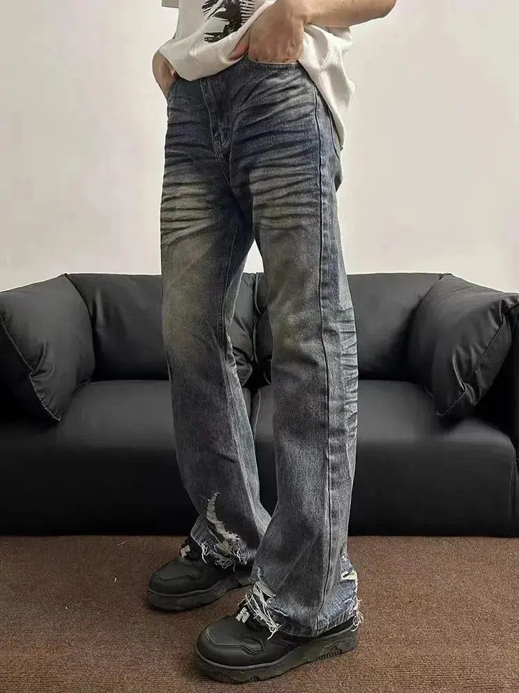 Japanese Brand High street Y2K hip hop baggy micro flare jeans Size US 30 / EU 46 - 1 Thumbnail