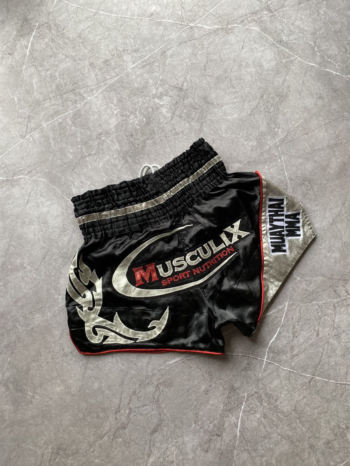 Vintage Vintage THAI4MORE Muay Thai Boxing Training Musculix Shorts Size US 34 / EU 50 - 2 Thumbnail