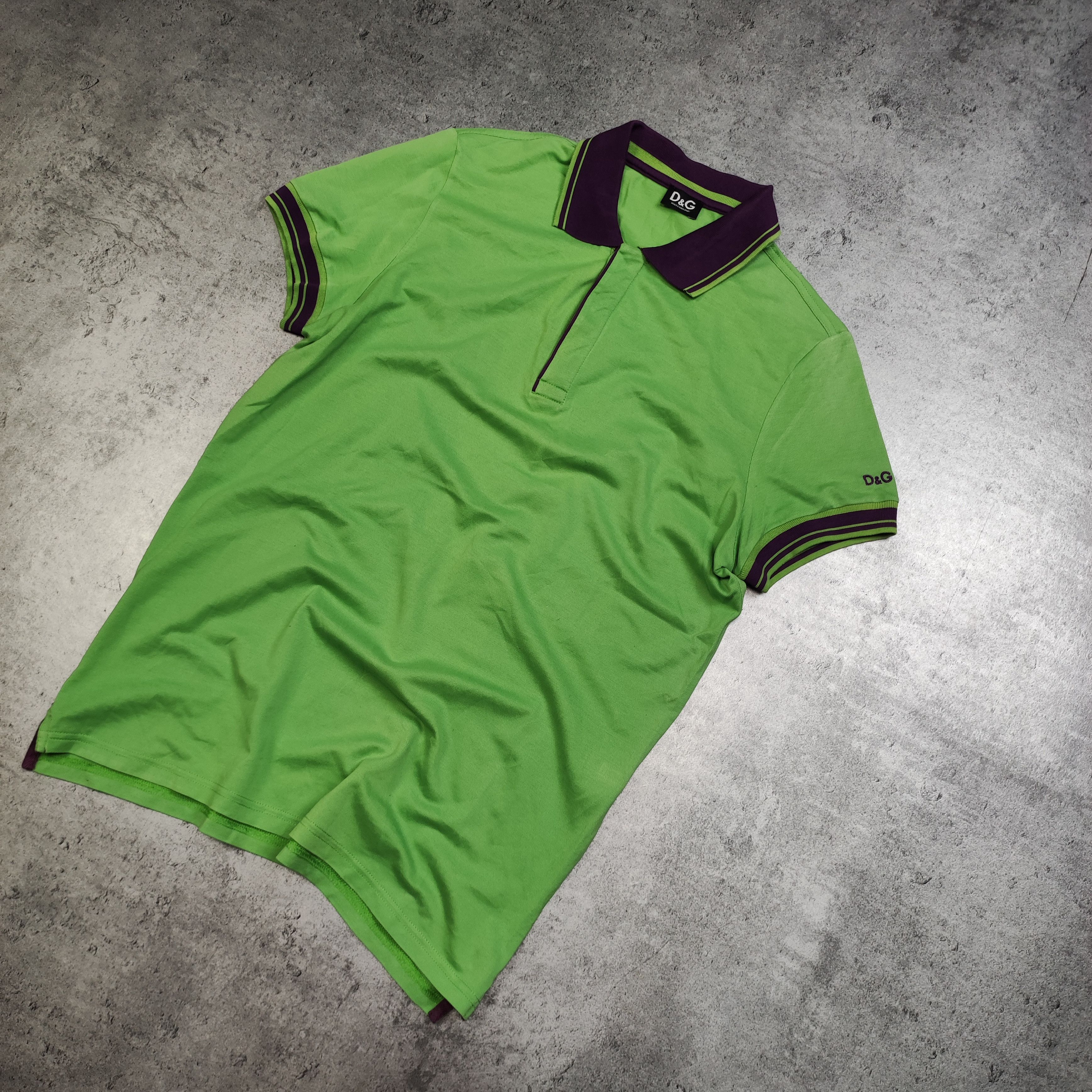 Dolce & Gabbana × Vintage RARE Vintage Luxury Dolce & Gabbana Green Polo Shirt Size US L / EU 52-54 / 3 - 2 Thumbnail