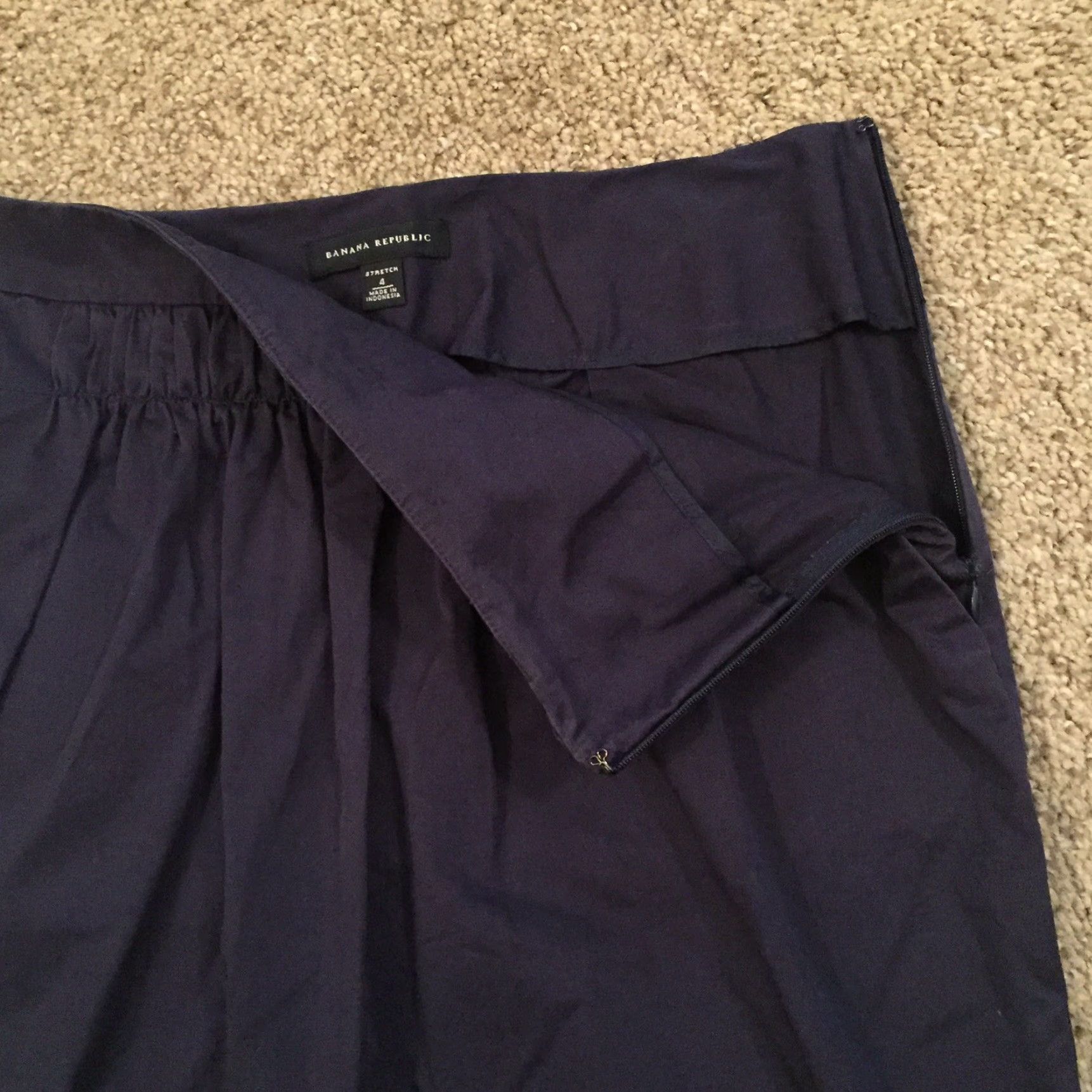 Banana Republic Banana Republic Skirt Knee Length Blue 4 Pockets Cotton Blend Regular Women's Everyday Casual Pencil Style- Straight Women's Size 4 Blue Vintage: No Size 27" / US 4 / IT 40 - 5 Thumbnail