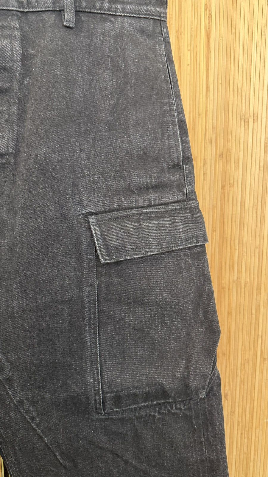 Rick Owens Rick Owens Geth Cargo 16oz Black Black Denim Size US 36 / EU 52 - 3 Thumbnail