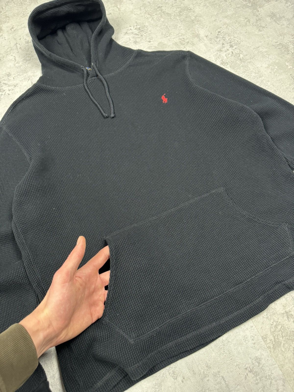 Polo Ralph Lauren Polo Ralph Lauren Waffle Hoodie Size L Size US L / EU 52-54 / 3 - 4 Thumbnail