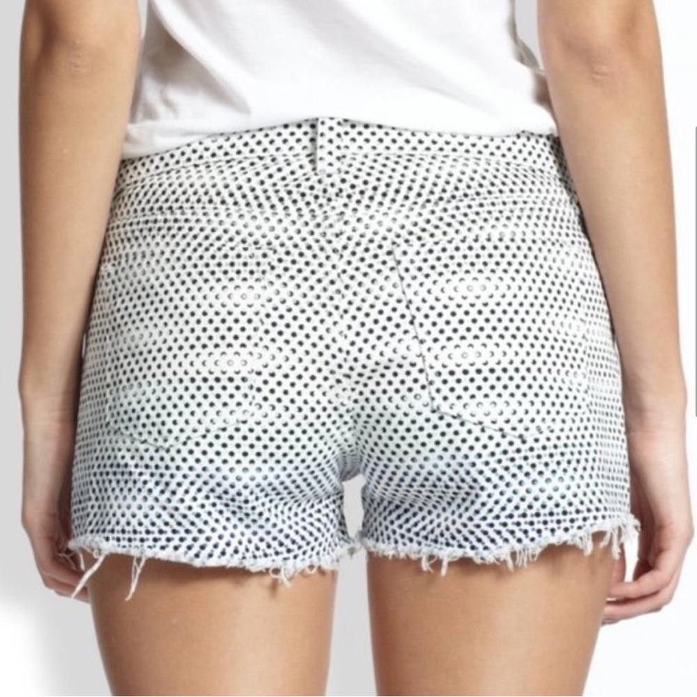 J Brand J Brand Cut Off Ombre Dot Frayed Hem Denim Cut Off Shorts 26 Size 26" / US 2 / IT 38 - 3 Thumbnail