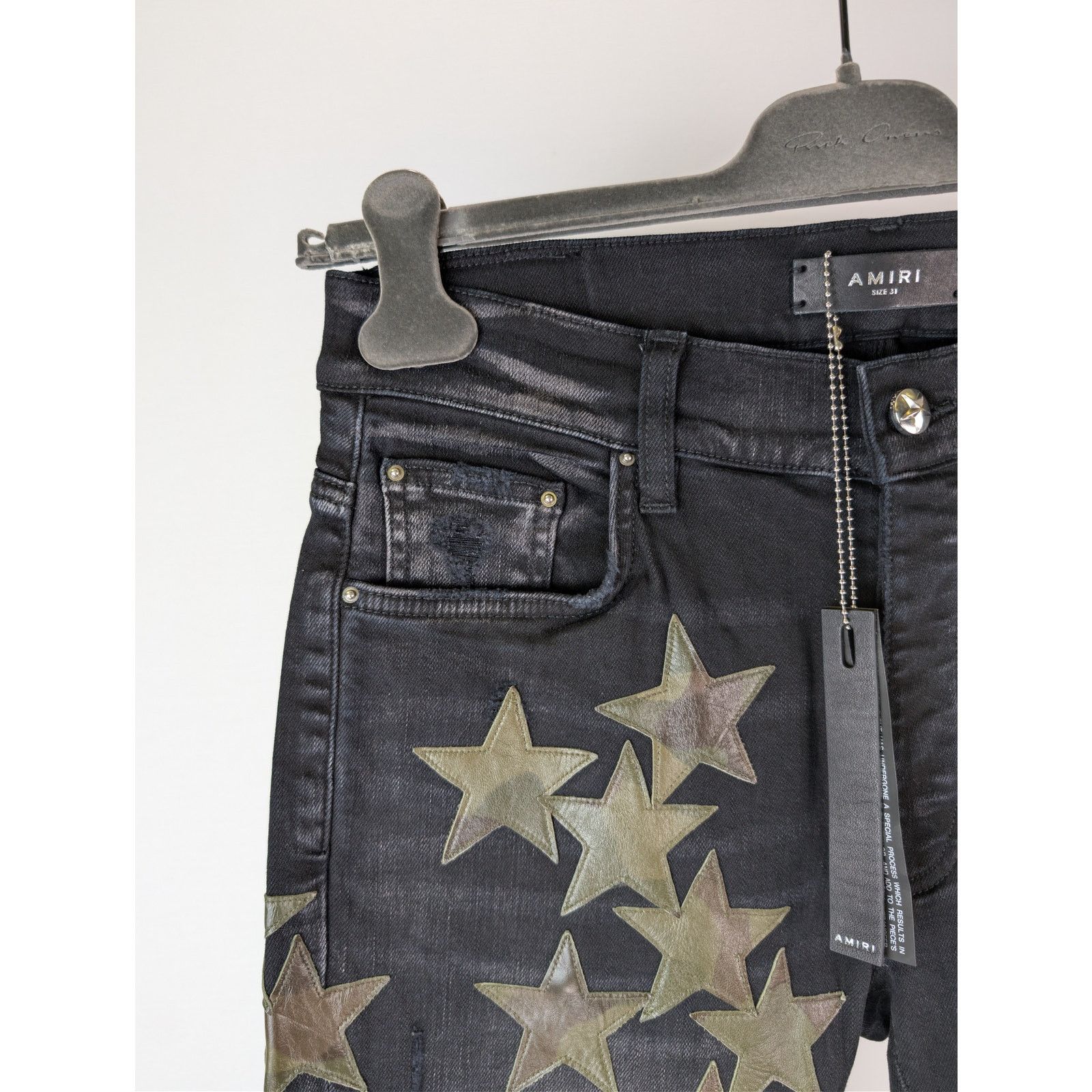 Amiri o1rshd1 Chemist Jean Denim Jeans in Aged Black Size US 31 - 6 Thumbnail