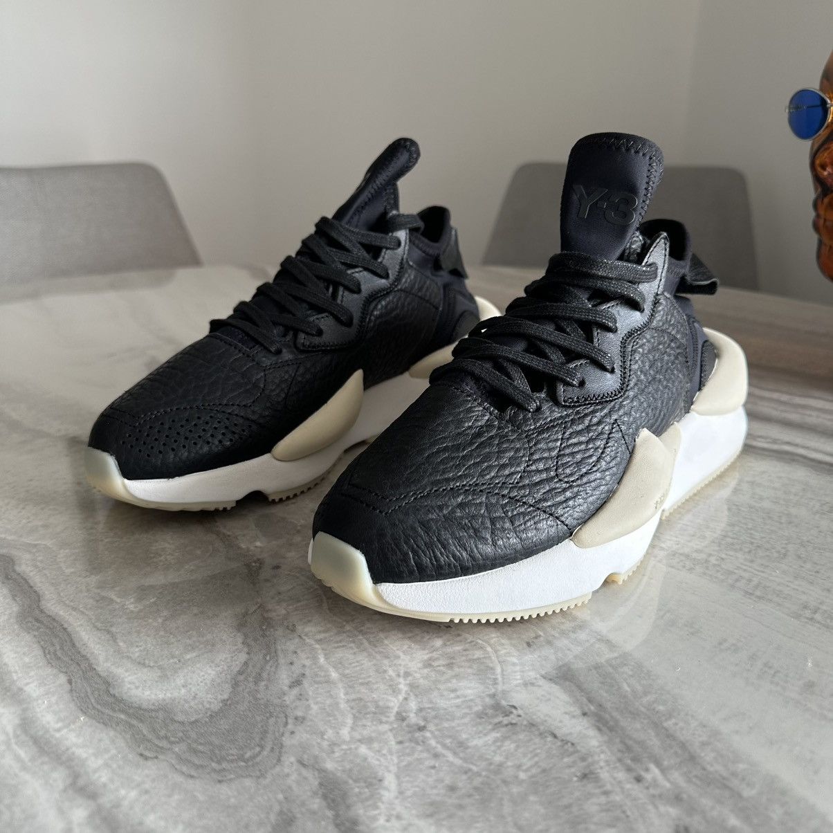 Adidas × Y-3 adidas Y-3 Kaiwa Black / Off-White / Bliss Sneakers Size US 8 / EU 41 - 2 Thumbnail