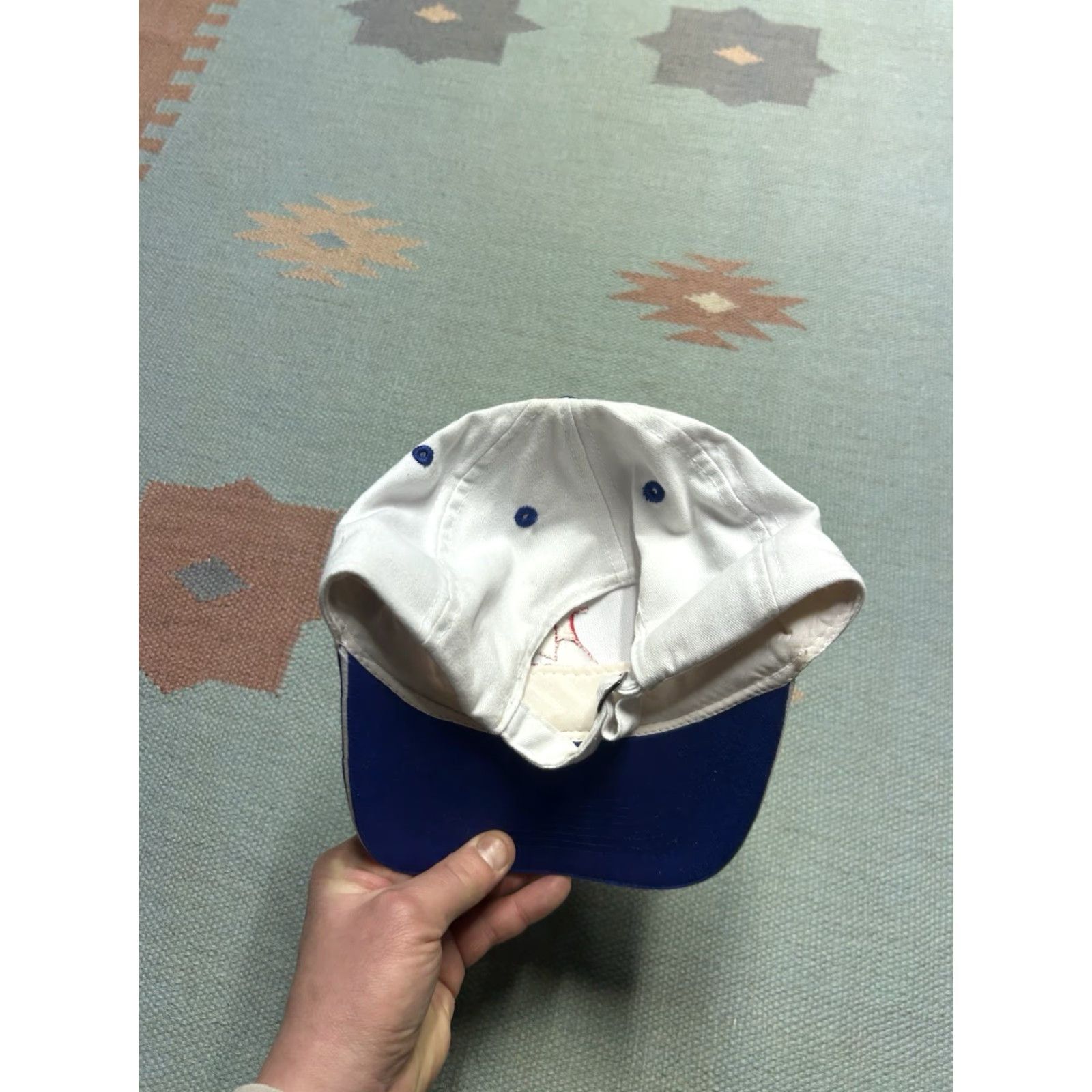 Vintage VINTAGE White Blue Adjustable Big Brothers Big Sisters Program Baseball Cap Hat Men Size ONE SIZE - 4 Thumbnail