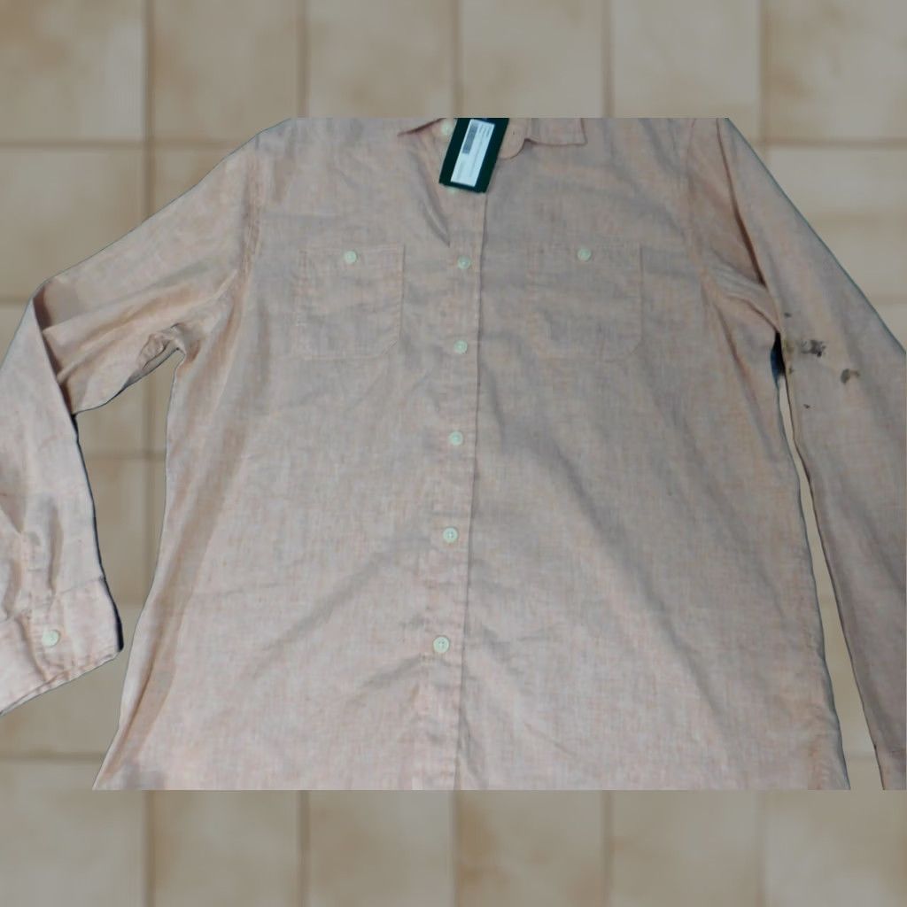Grayers Grayers Men Shirt Large Peach Button Down Shirt Long Sleeve Collared Button-Up Orange Cotton Size US L / EU 52-54 / 3 - 1 Thumbnail